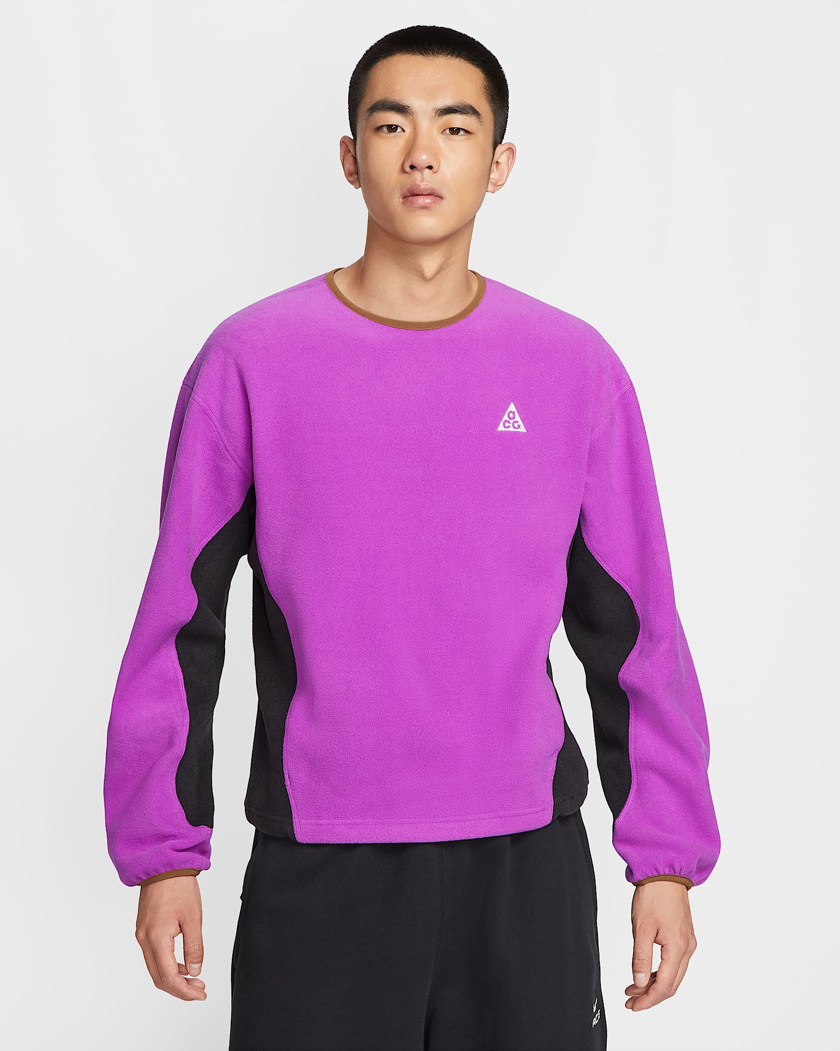 Nike ACG "Wolf Tree" 男子摇粒绒圆领上衣 - 明亮紫/黑/苔木棕色/山峰白