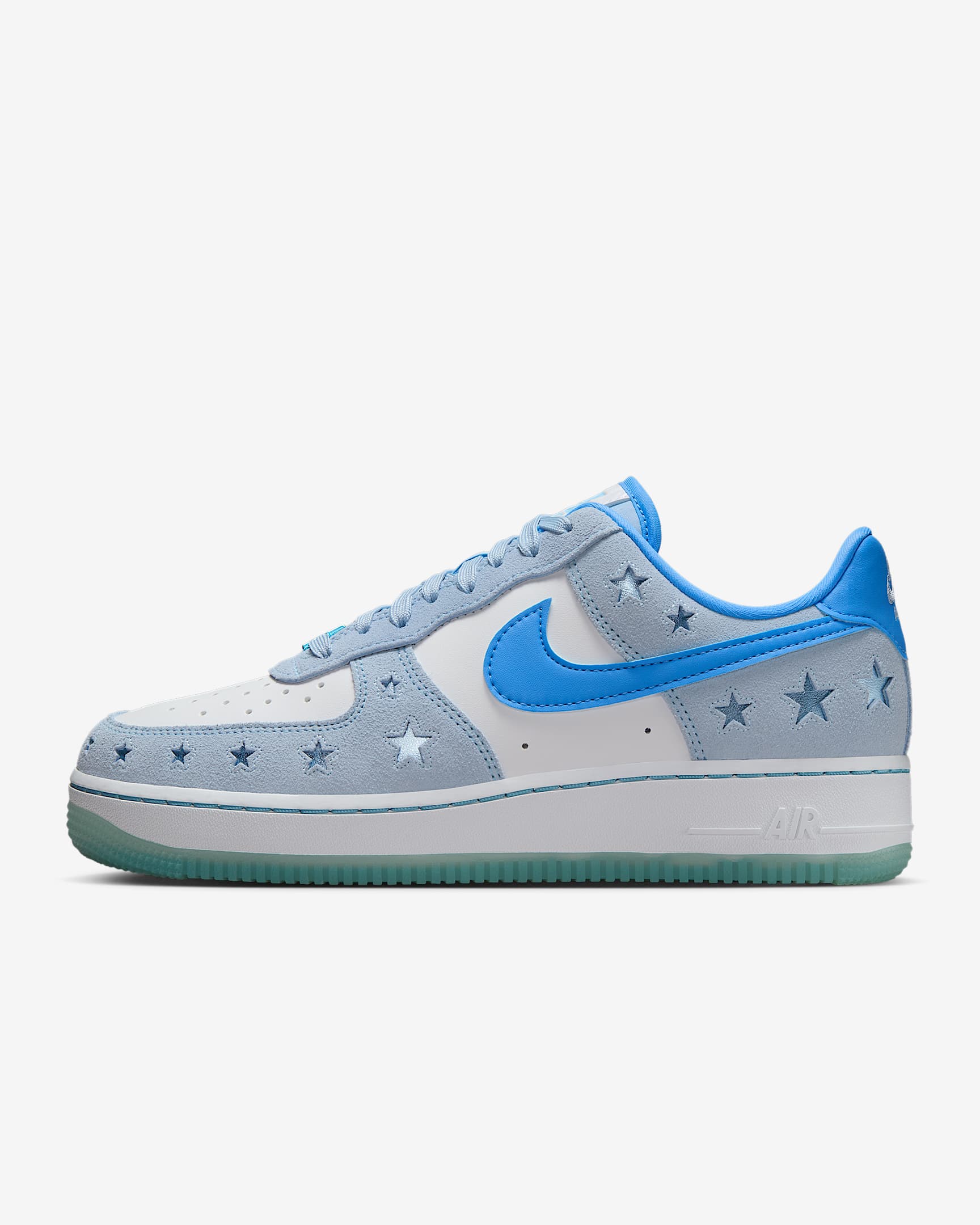 Nike Air Force 1 '07 女子空军一号运动鞋 - 冰蓝/白色/大学蓝