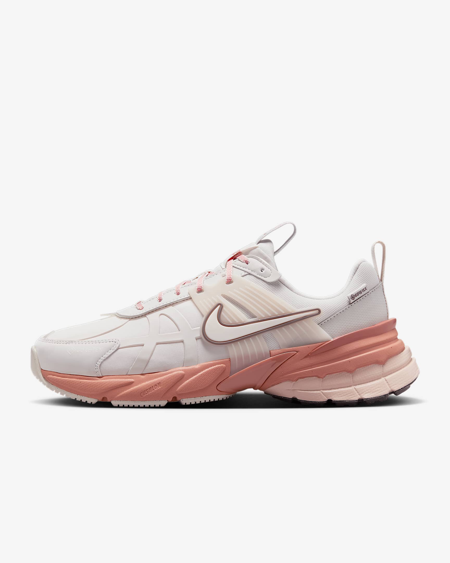 Nike V2K Run GORE-TEX 女子复古跑鞋风防水运动鞋 - 幻影灰白/浅骨色/土绯红/幻影灰白