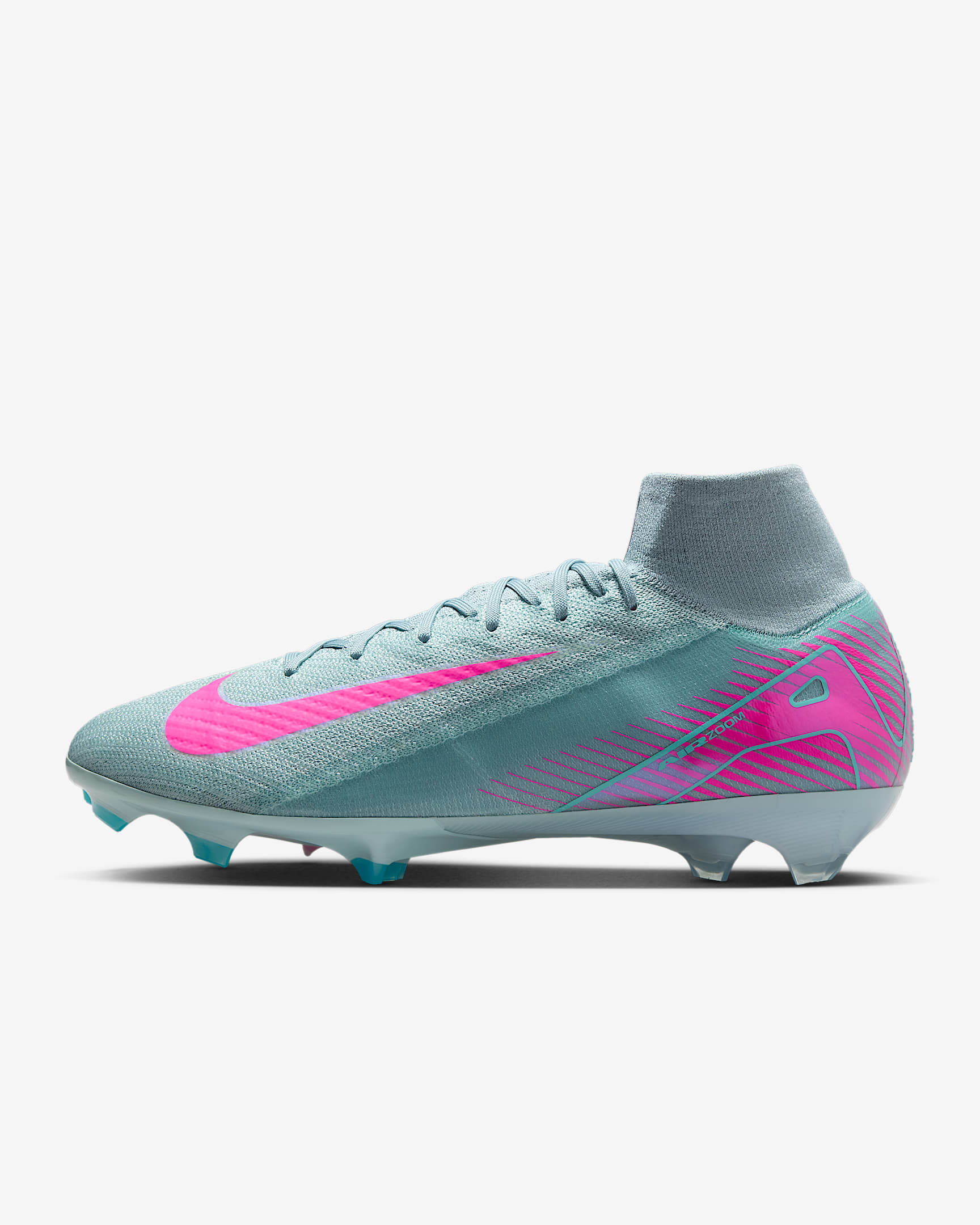 Nike Mercurial Superfly 10 Elite 耐克刺客系列天然硬质草地高帮足球鞋 - 海洋深蓝/爆炸粉