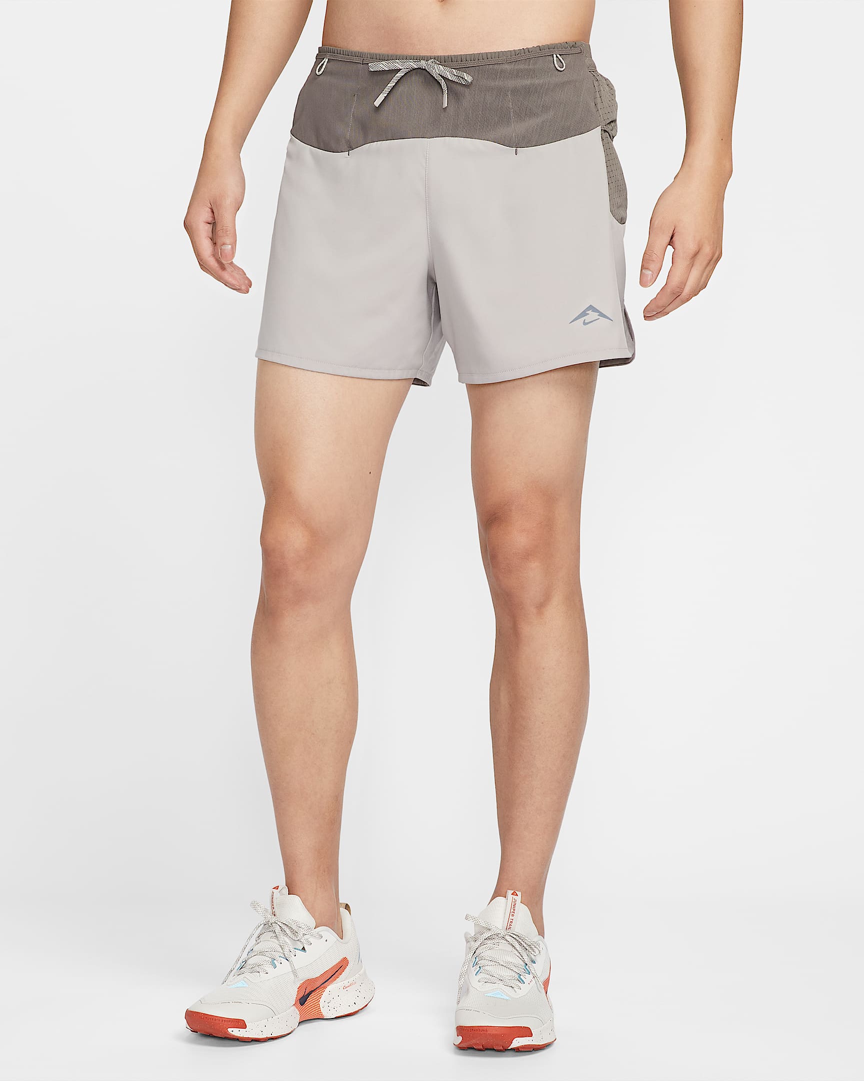 Nike Trail Second Sunrise Dri-FIT ADV 男子速干越野跑步短裤(含衬裤) - 大学灰/洞穴石色/微黄绿/黑