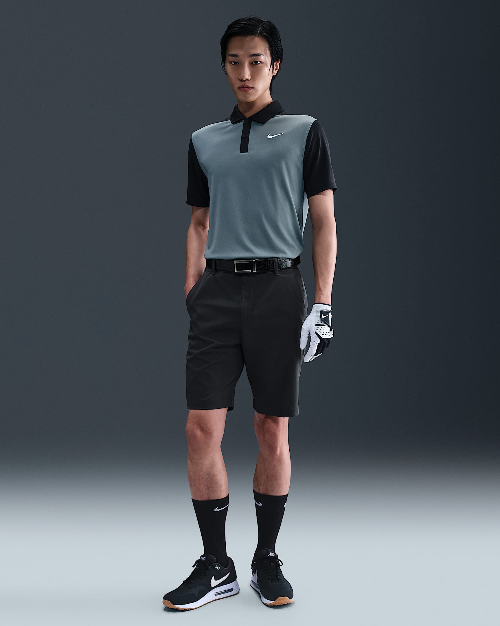 Nike Tour 男子拒水高尔夫短裤 - 煤黑/煤黑