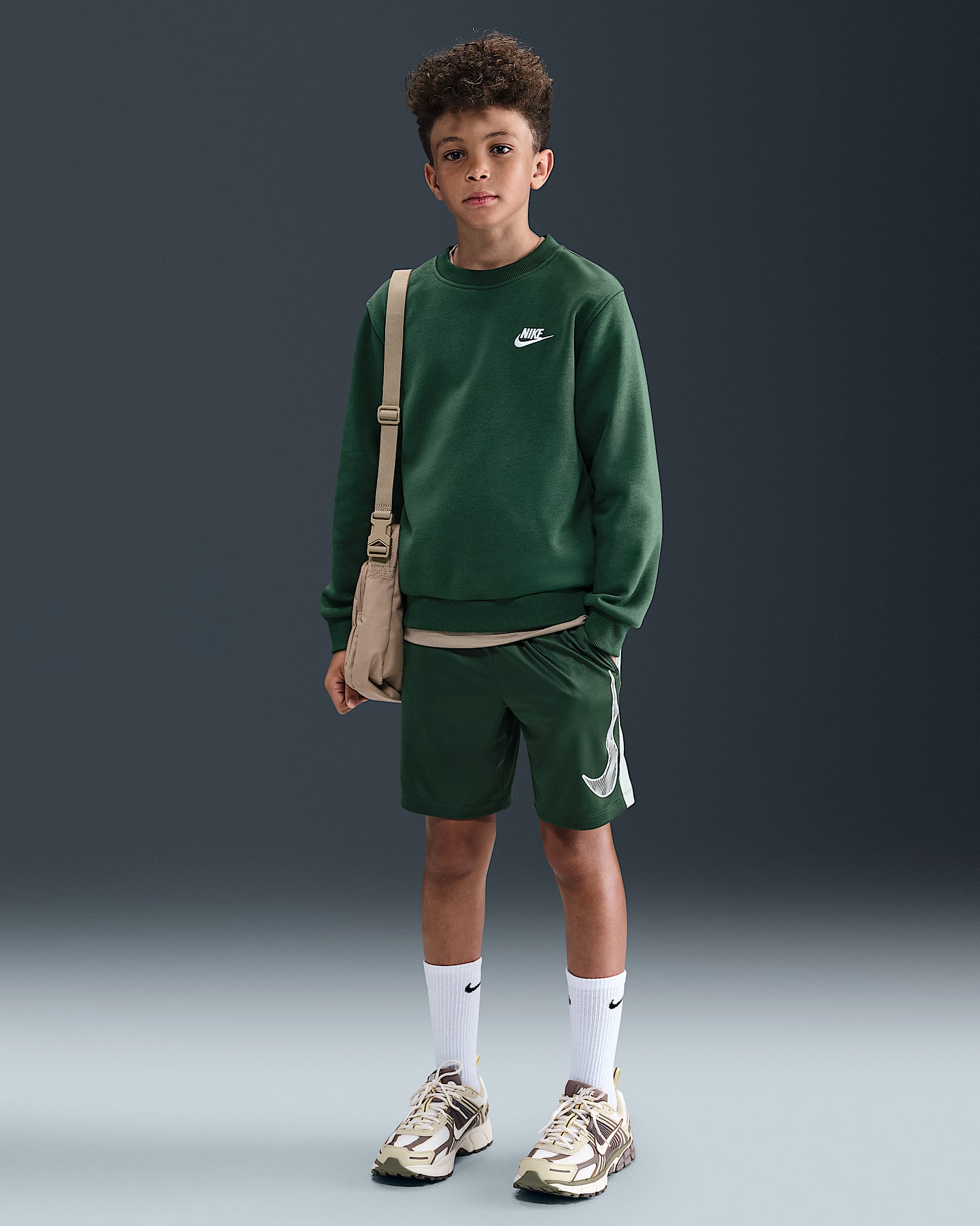 Nike Trophy23 Dri-FIT 大童速干短裤 - 冷杉绿/白色/白色