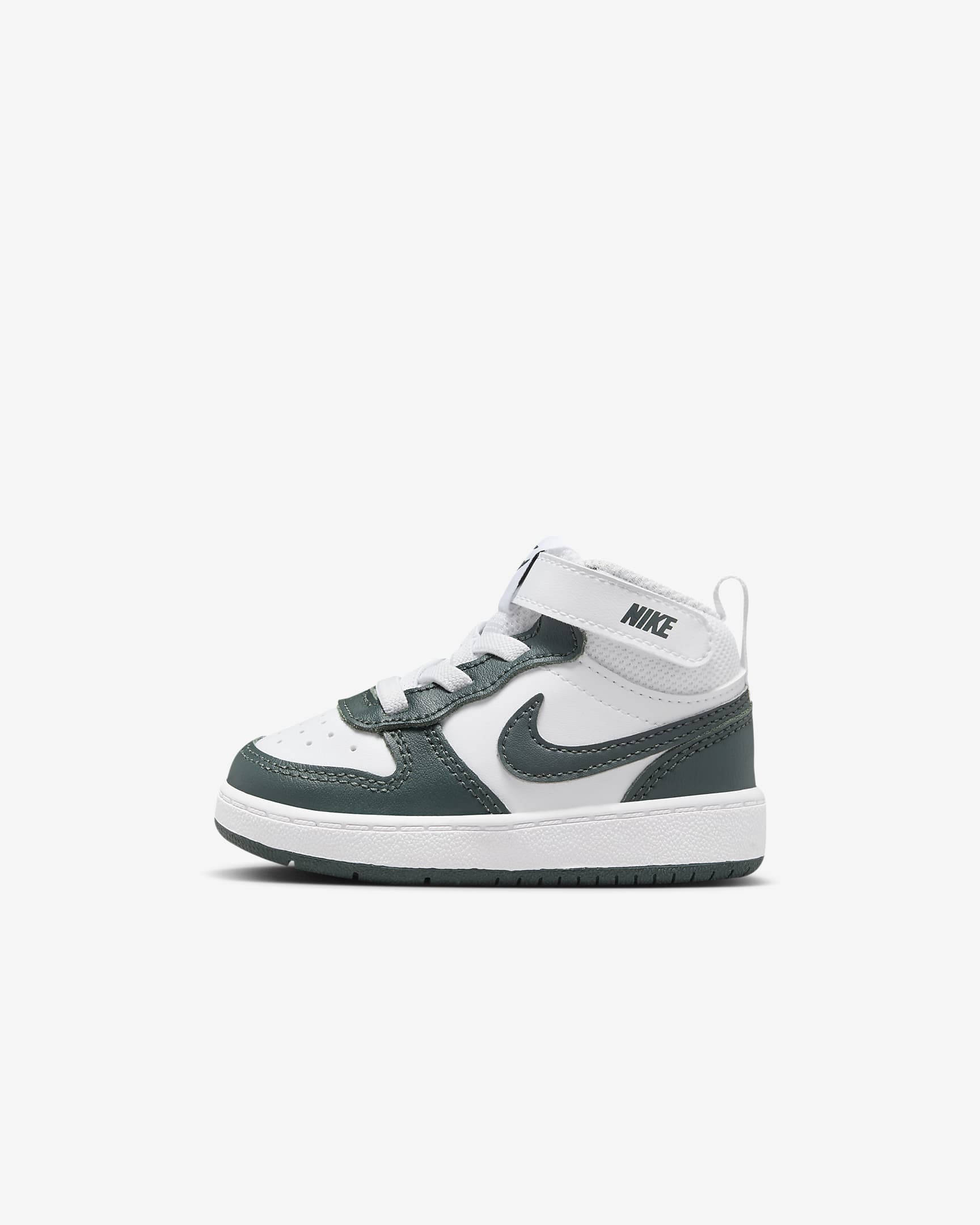 Nike Court Borough Mid 2 耐克酷菠萝婴童运动鞋 - 白色/绿古色