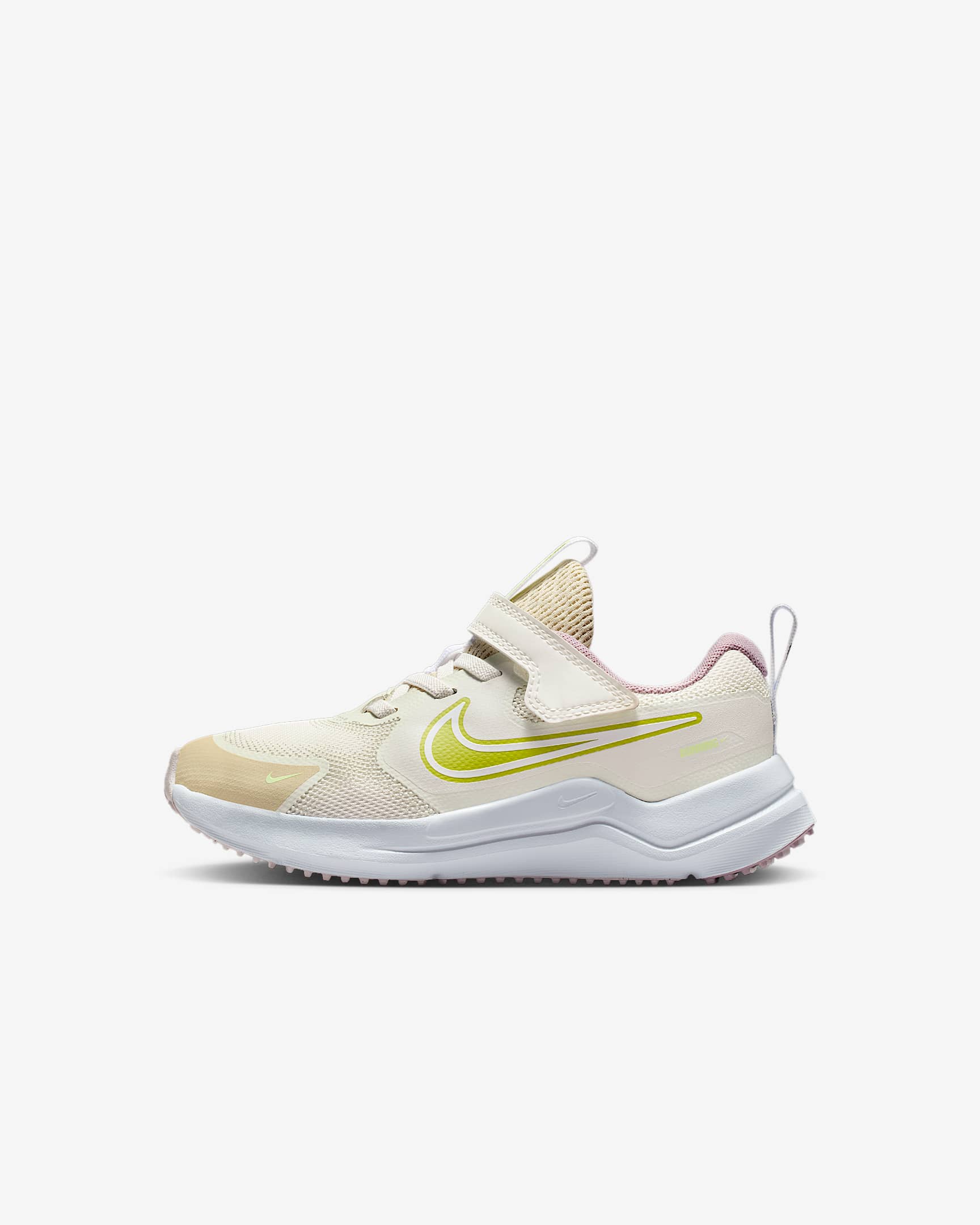 Nike Cosmic Runner 耐克宇宙一号幼童易穿脱运动鞋 - 帆白/足球灰/灰紫/仙人掌绿