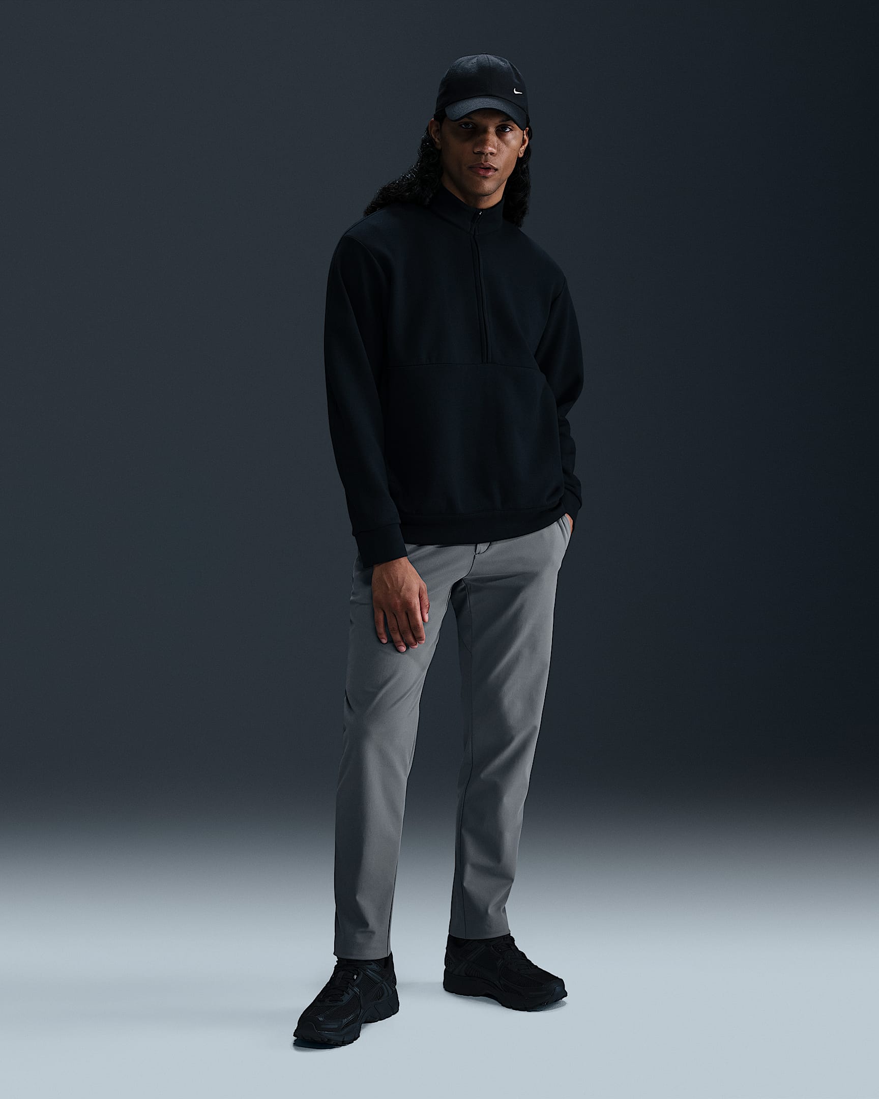 Nike 24.7 PerfectStretch Dri-FIT 男子防晒速干修身长裤 - 烟灰/黑/纳米灰