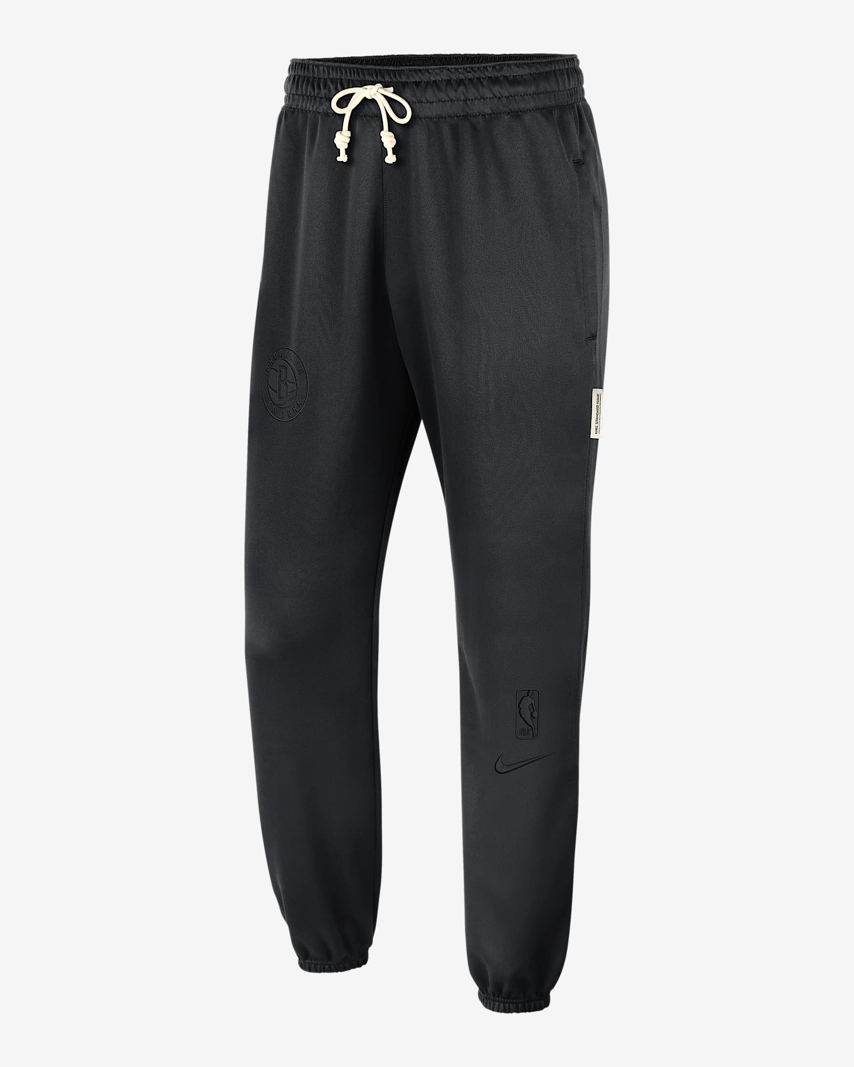 布鲁克林篮网队 Standard Issue Nike Dri-FIT NBA 男子长裤 - 黑/淡象牙白/淡象牙白/黑