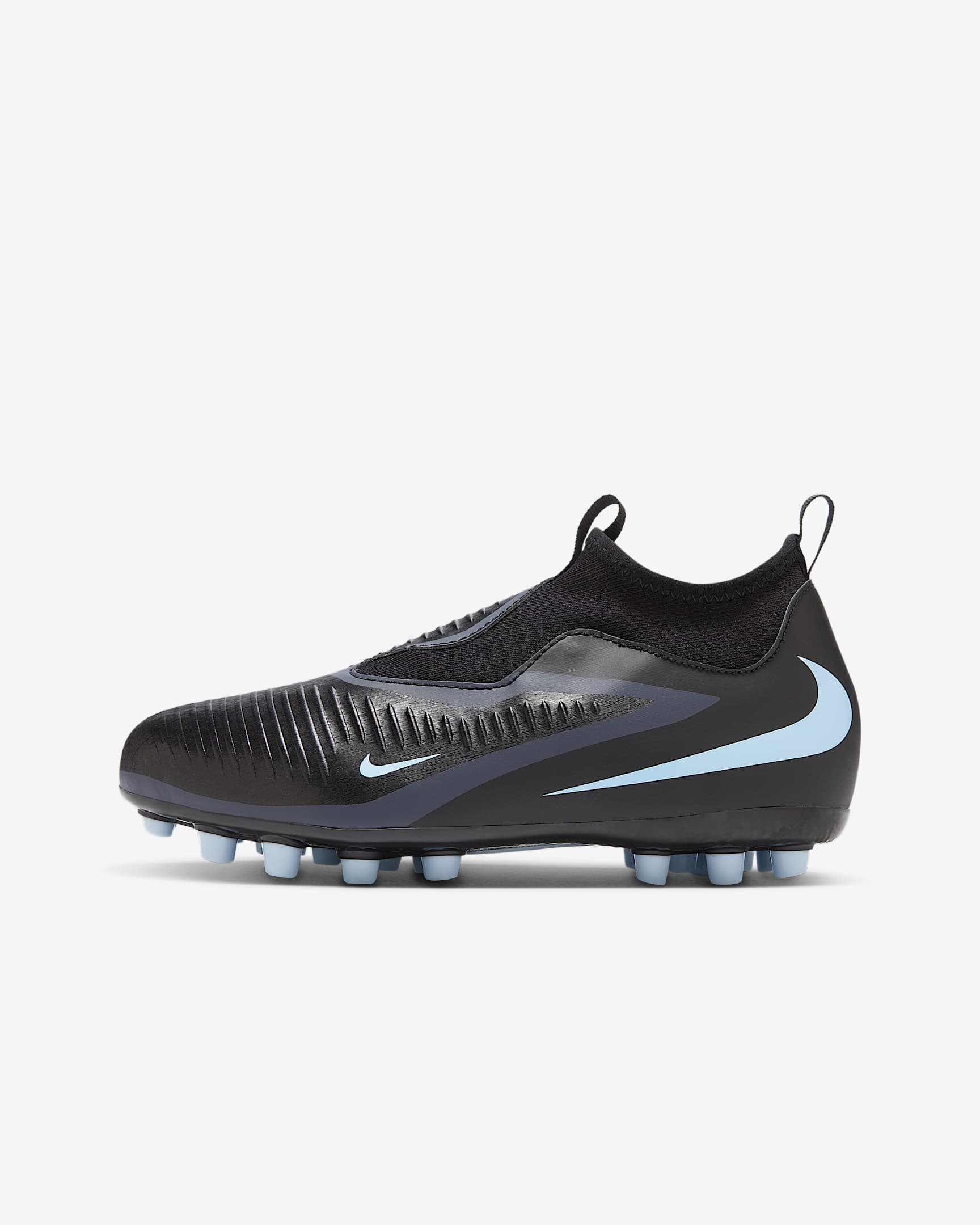 Nike Jr. Phantom 6 High Academy 耐克暗煞系列大童人造草地高帮足球鞋 - 黑/黑