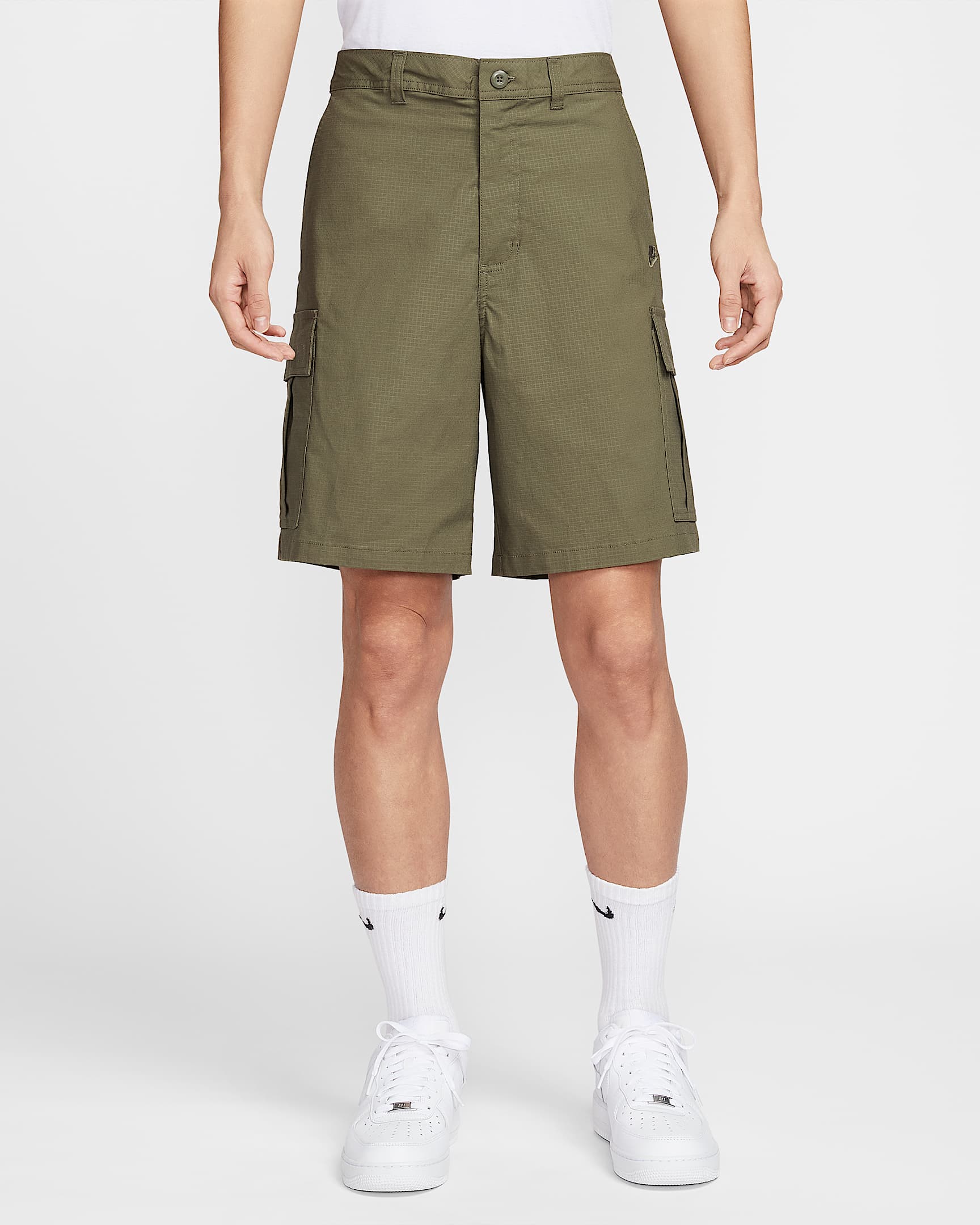 Nike Club 男子复古梭织工装短裤 - 中橄榄绿/中橄榄绿