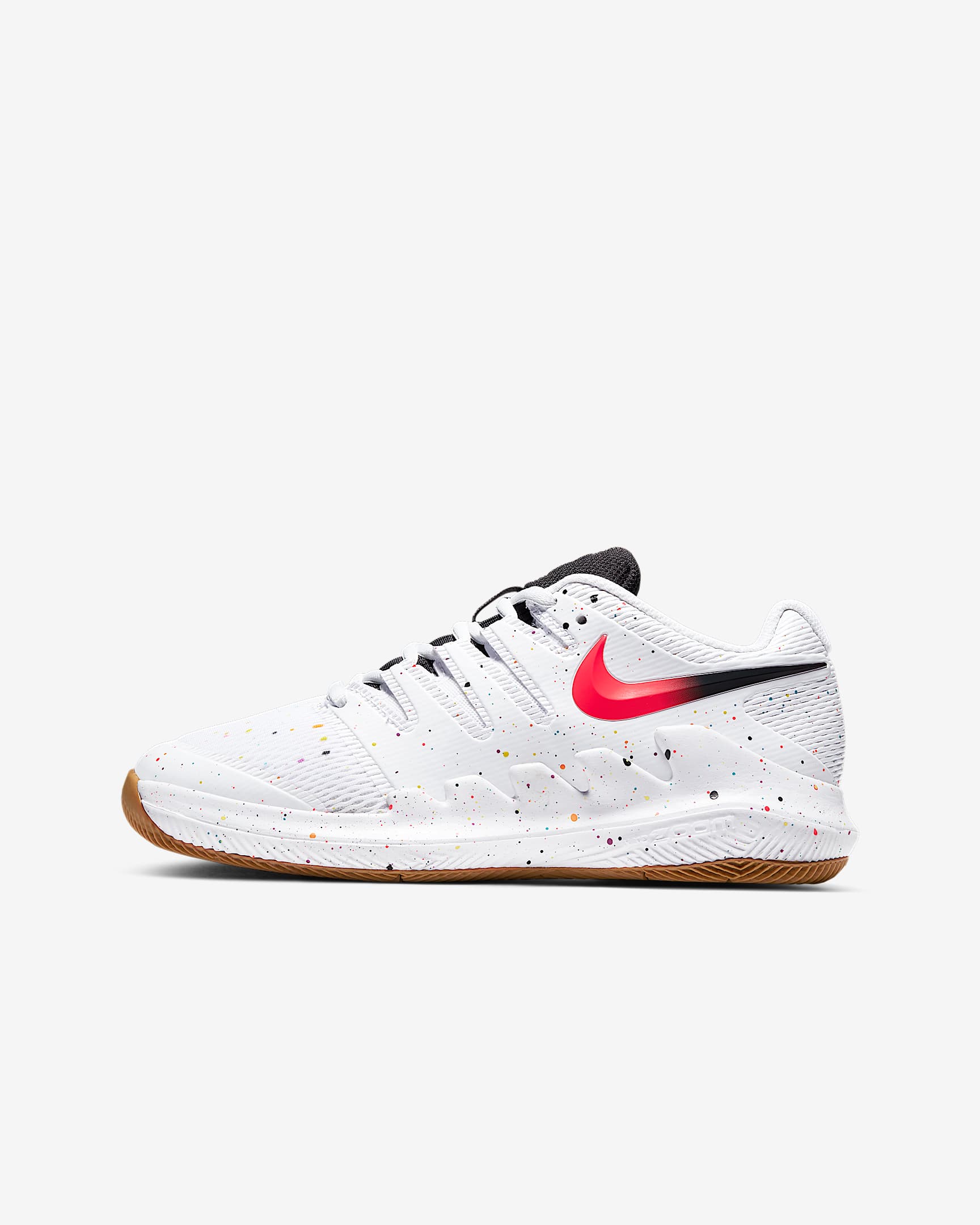 NikeCourt Jr. Vapor X 大童网球鞋 - 白色/清爽蓝/灰黑/激光红