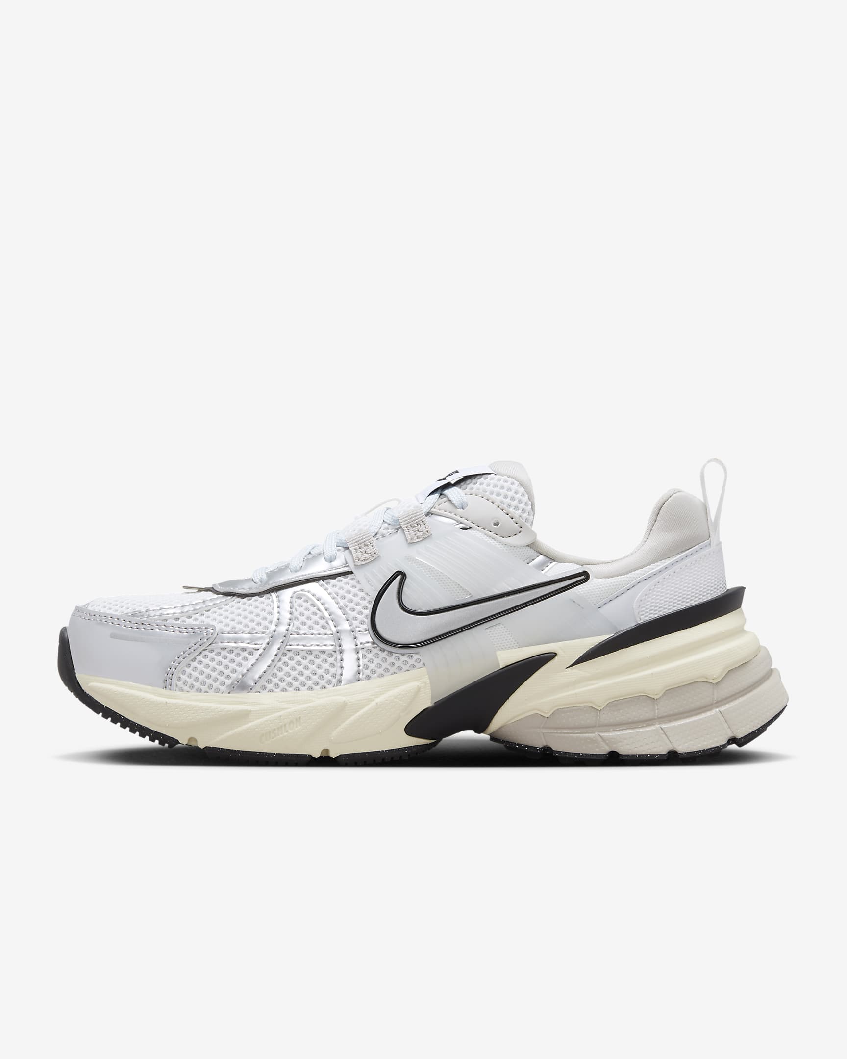 Nike V2K Run 复古运动鞋 - 山峰白/白金色/浅铁矿石灰/金属银