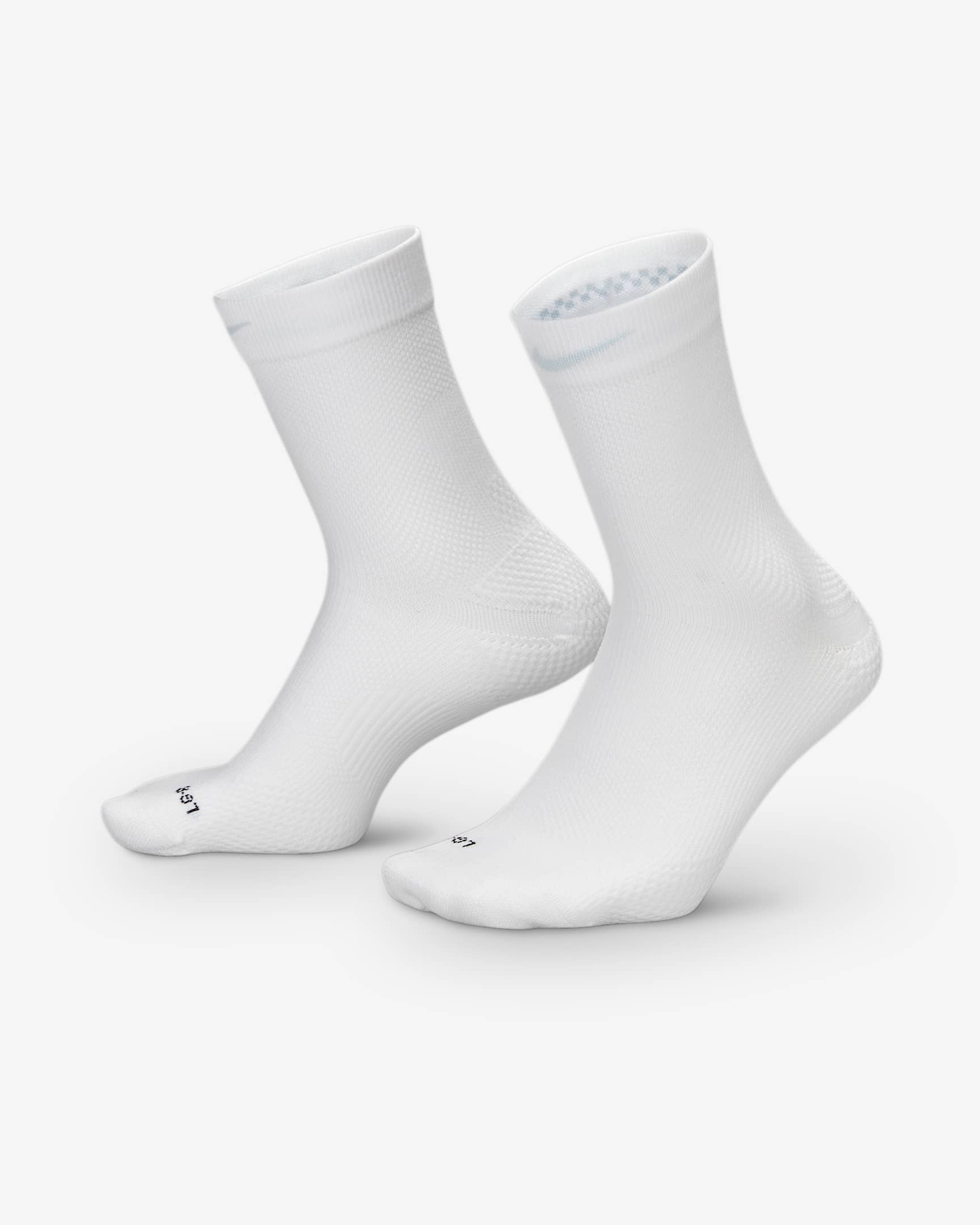 Nike Running Lightweight Micro Crew 速干运动短袜（1 双） - 白色/黑/白金色