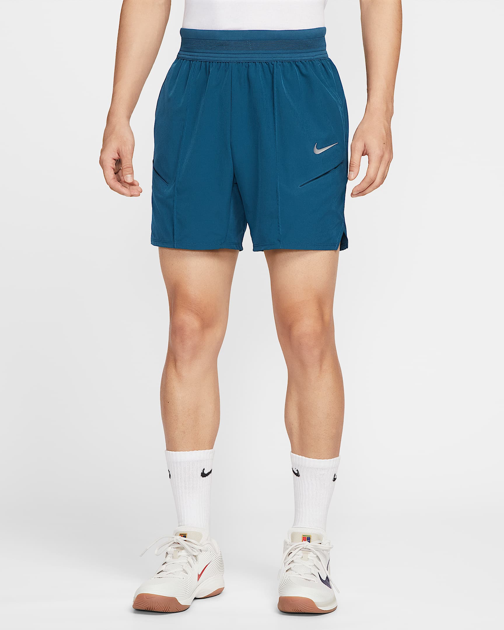 NikeCourt Slam Dri-FIT 男子速干网球短裤 - 力量蓝 (活力蓝)