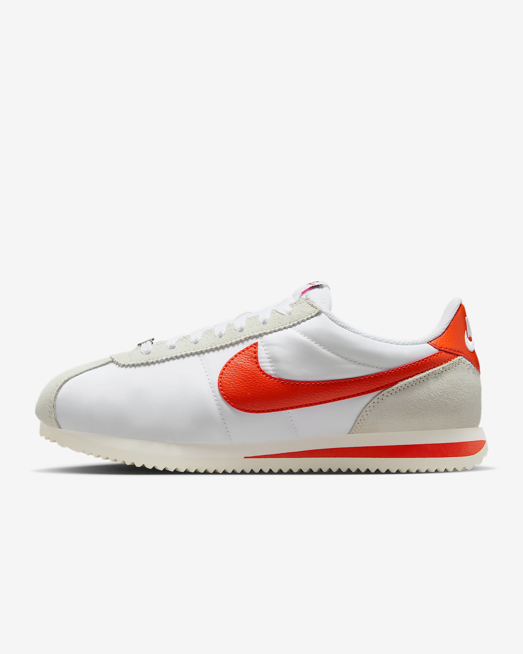 Nike Cortez Textile 郑钦文同款女子复古运动鞋 - 白色/帆白/山峰白/热情红
