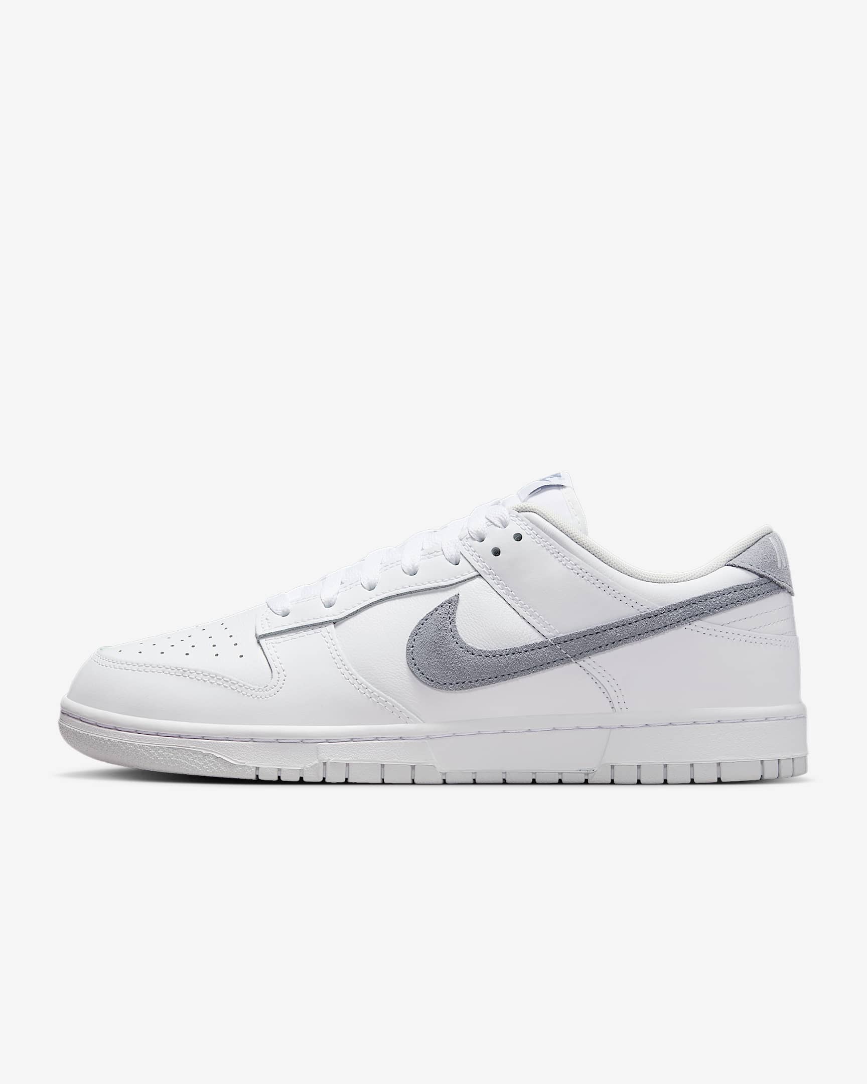 Nike Dunk Low 男子运动鞋 - 白色/白色/山峰白/灰石板蓝