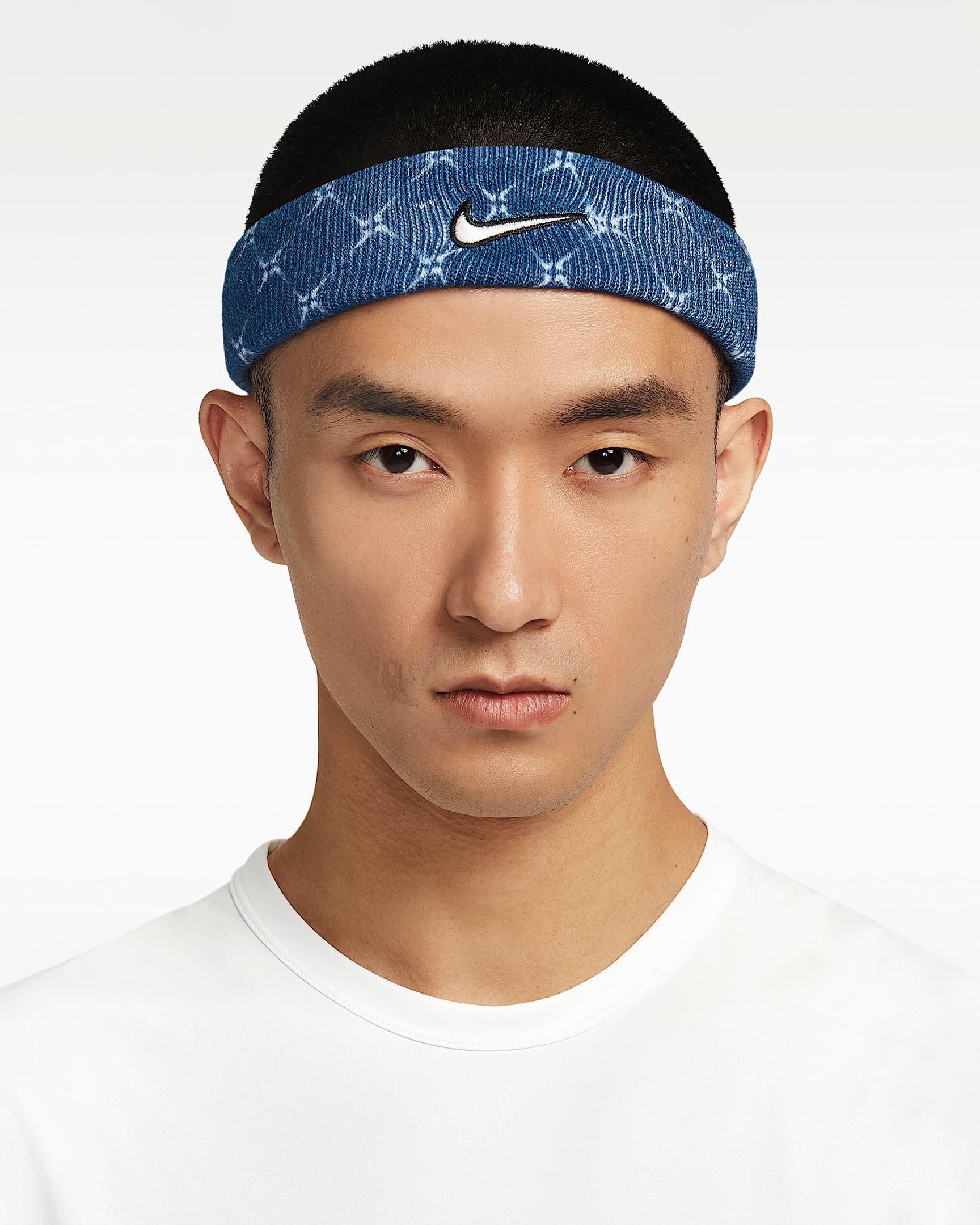 Nike Swoosh Dri-FIT 速干头带(1 条) - 庭蓝/黑/帆白