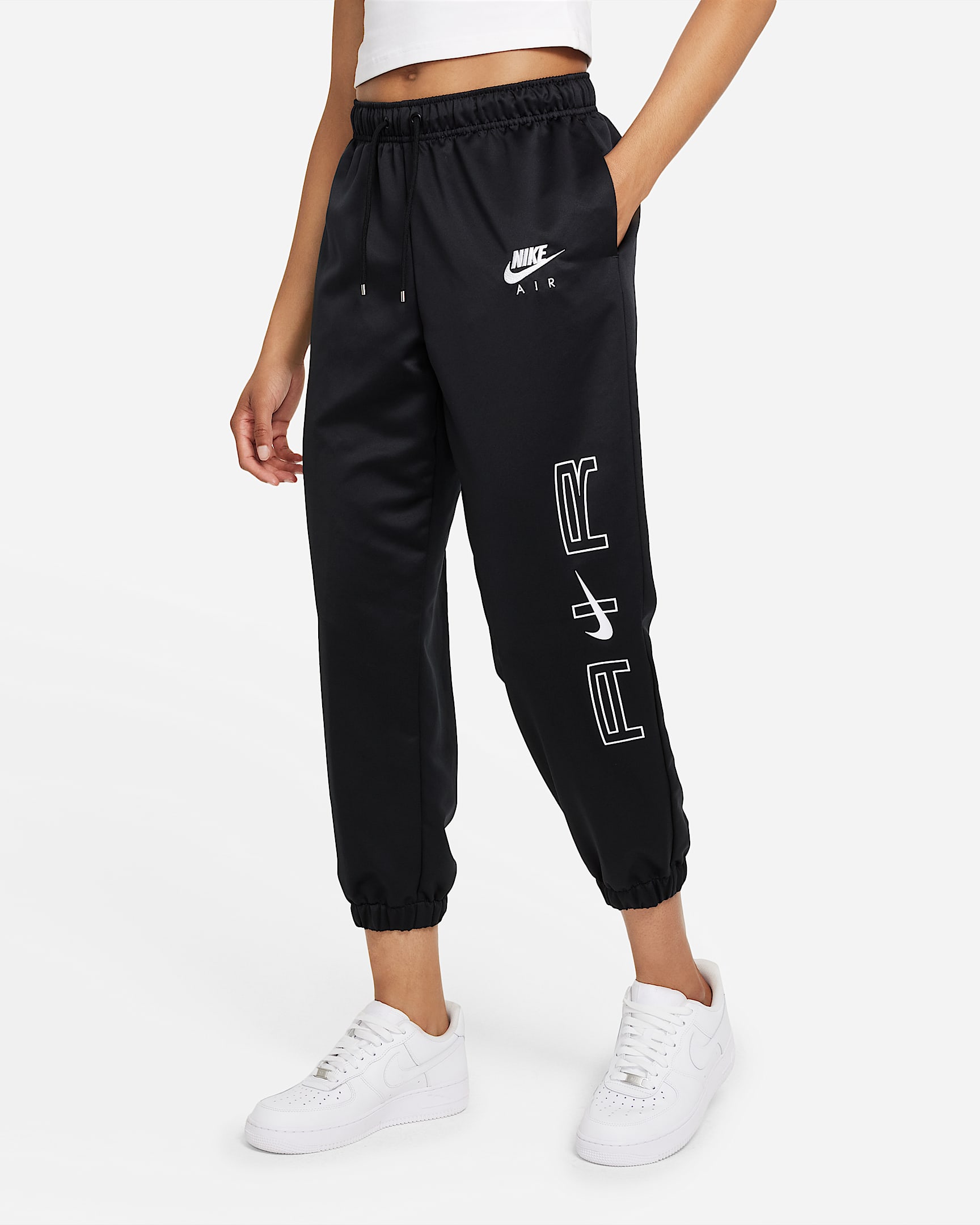 Nike Air 女子长裤 - 黑/白色
