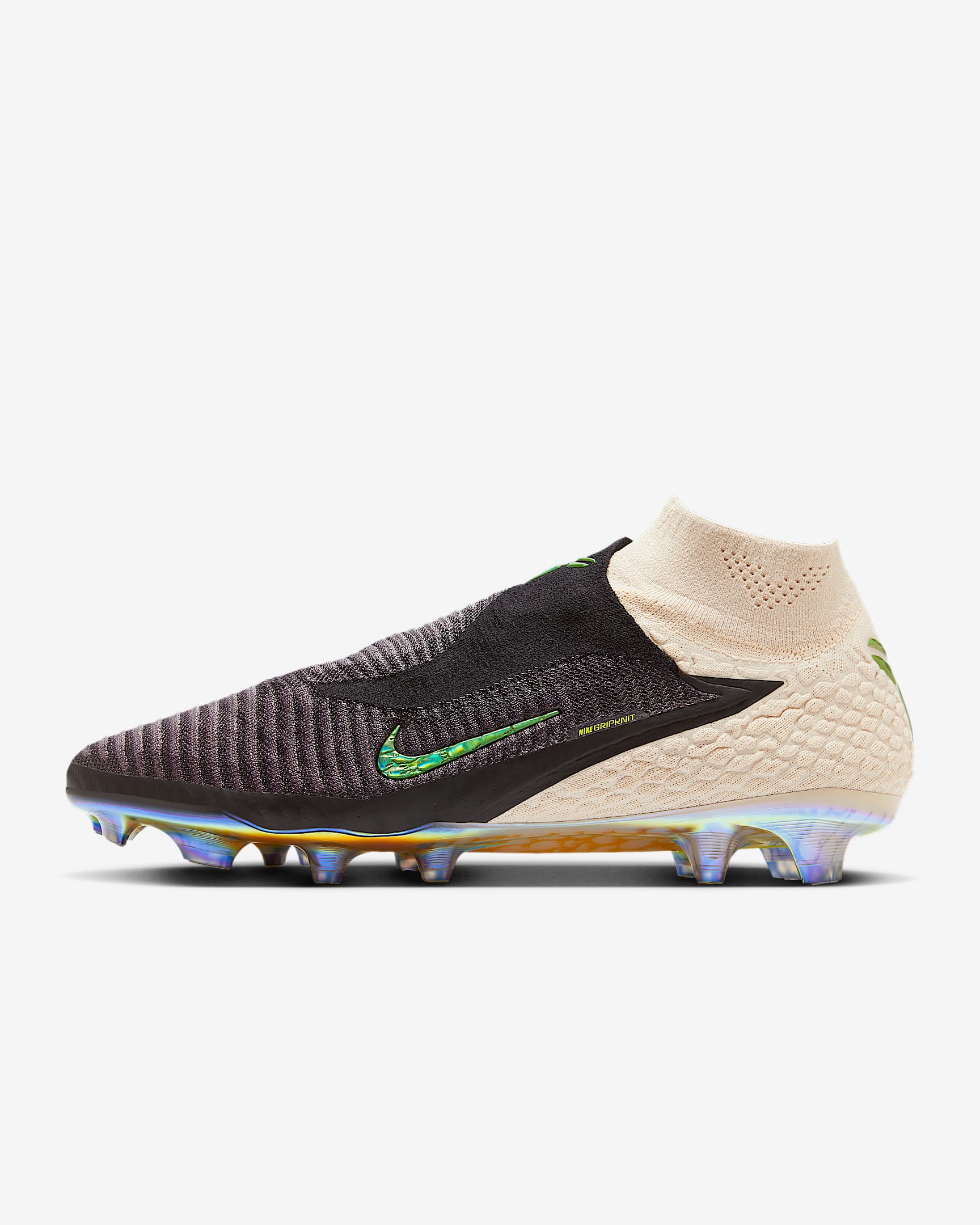 Kobe Phantom 6 Low Elite SE 耐克暗煞系列科比男/女 FG 天然硬质草地高帮足球鞋 - 幻影灰白/黑