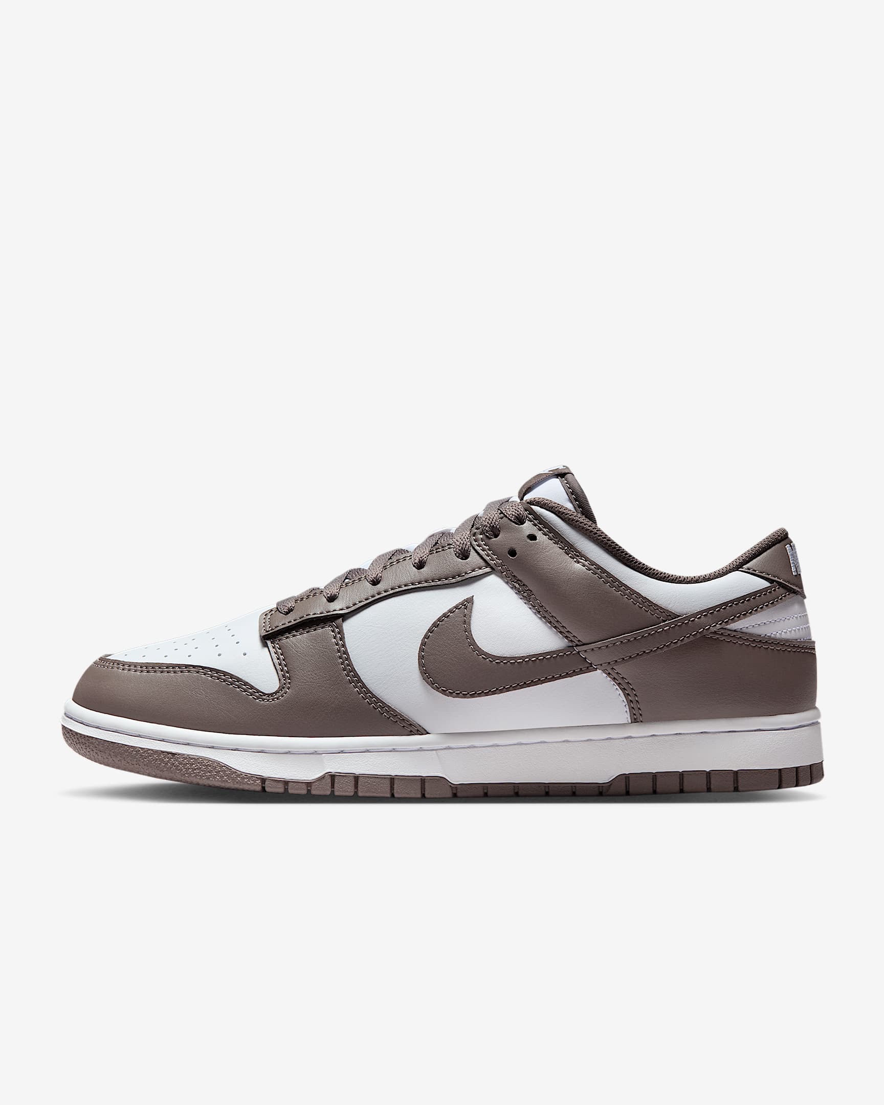 Nike Dunk Low Retro 男子运动鞋板鞋 - 白色/白色/洞穴石色