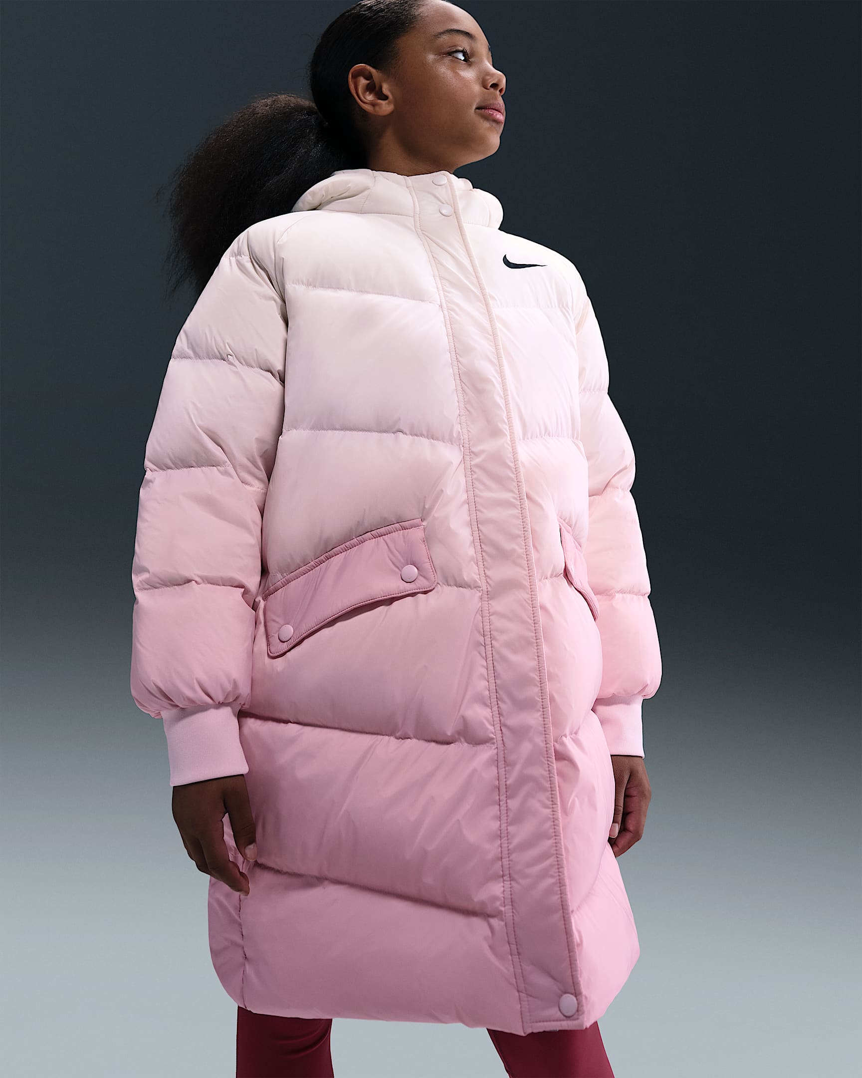 Nike 大童图案羽绒外套 - 泡沫粉