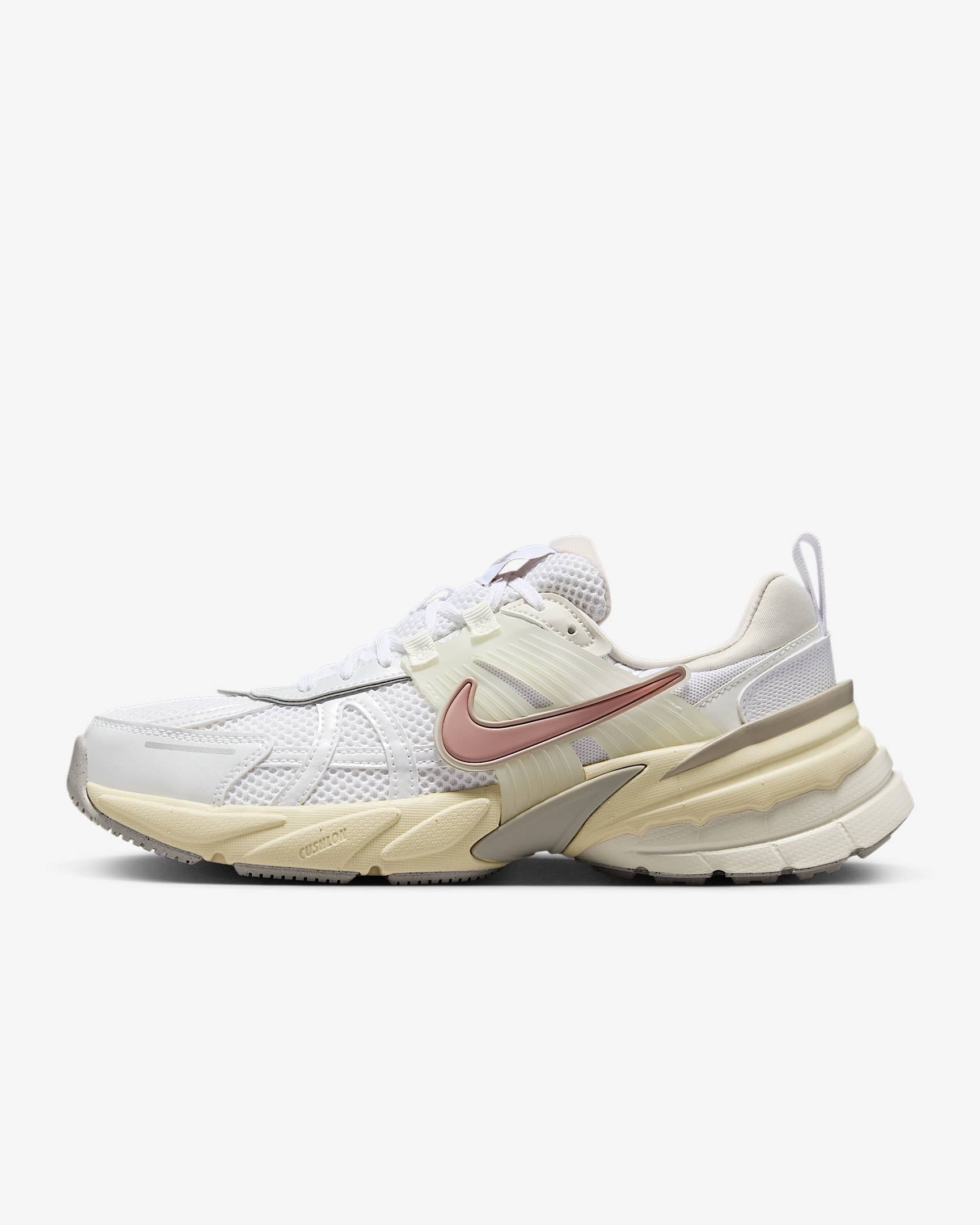 Nike V2K Run 女子复古跑鞋风运动鞋 - 白色/山峰白/大学灰/微粒粉