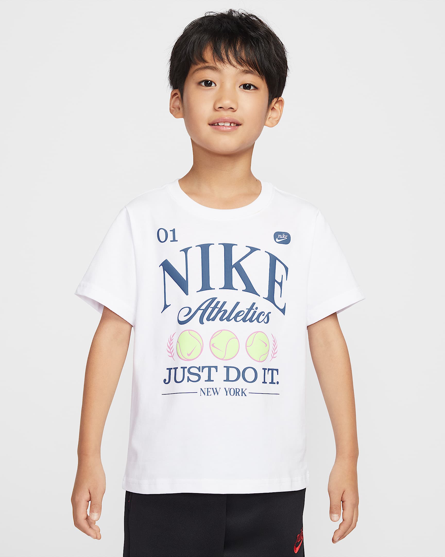 Nike Tennis Lifestyle 幼童T恤 - 白色