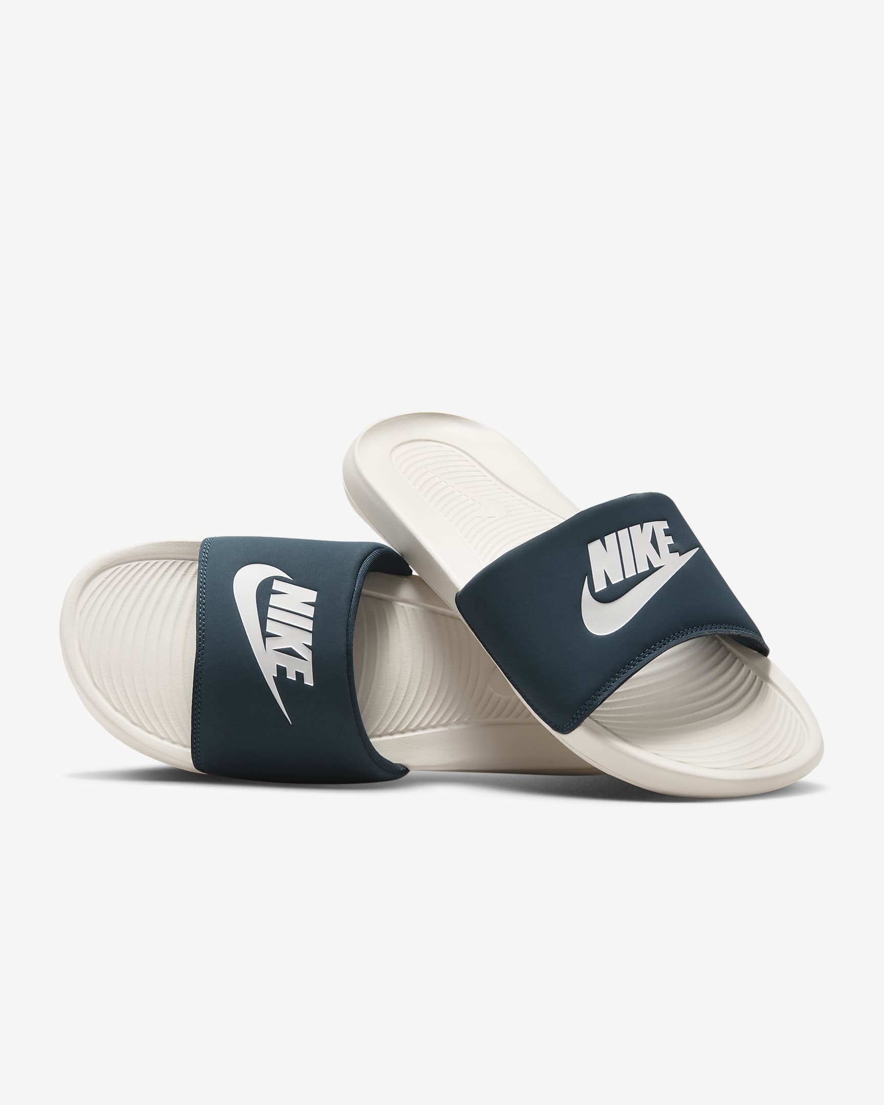 Nike Victori One 男子拖鞋 - 军械深海蓝/浅土褐/帆白