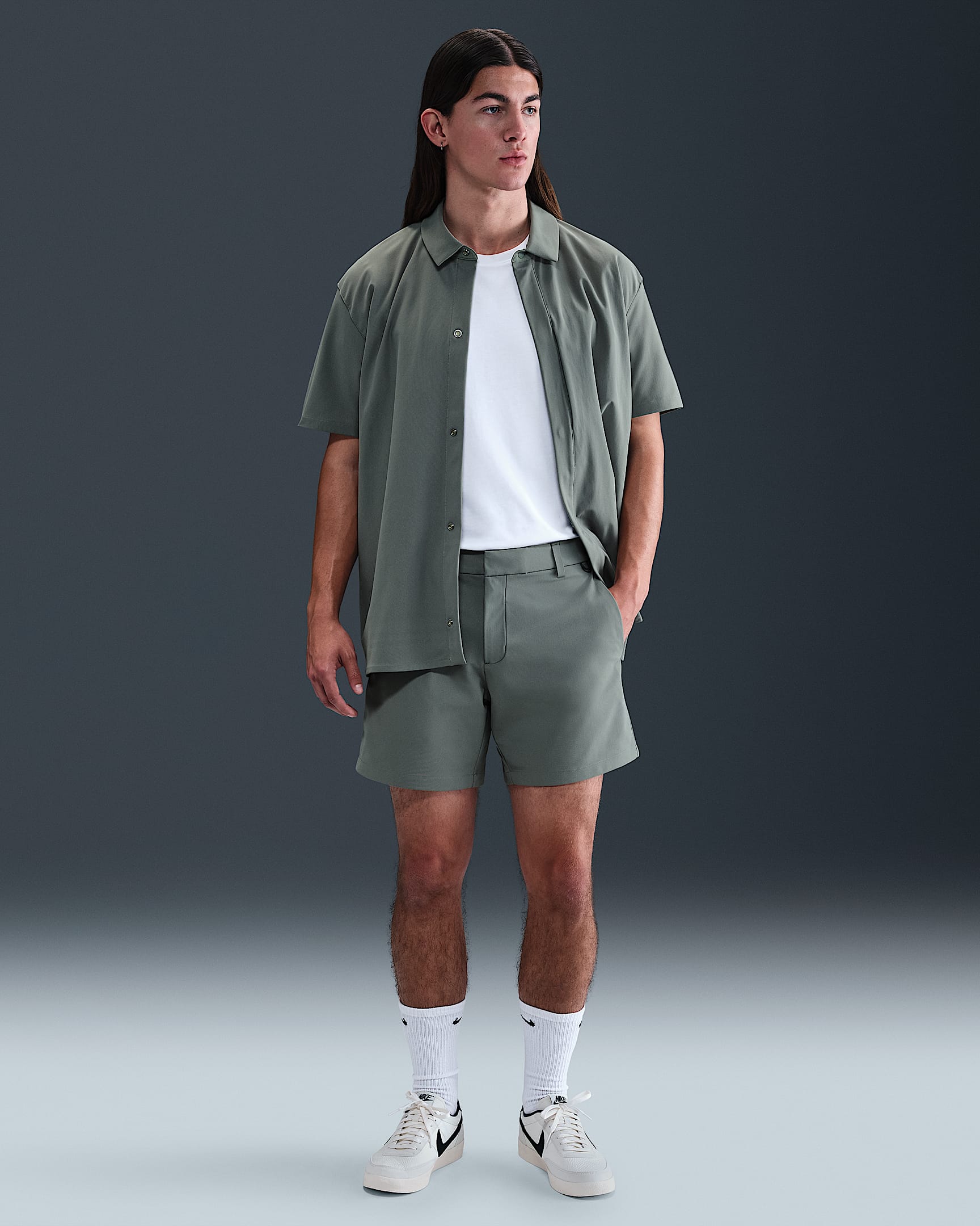Nike 24.7 PerfectStretch Dri-FIT 男子速干短裤 - 烟灰/黑/纳米灰
