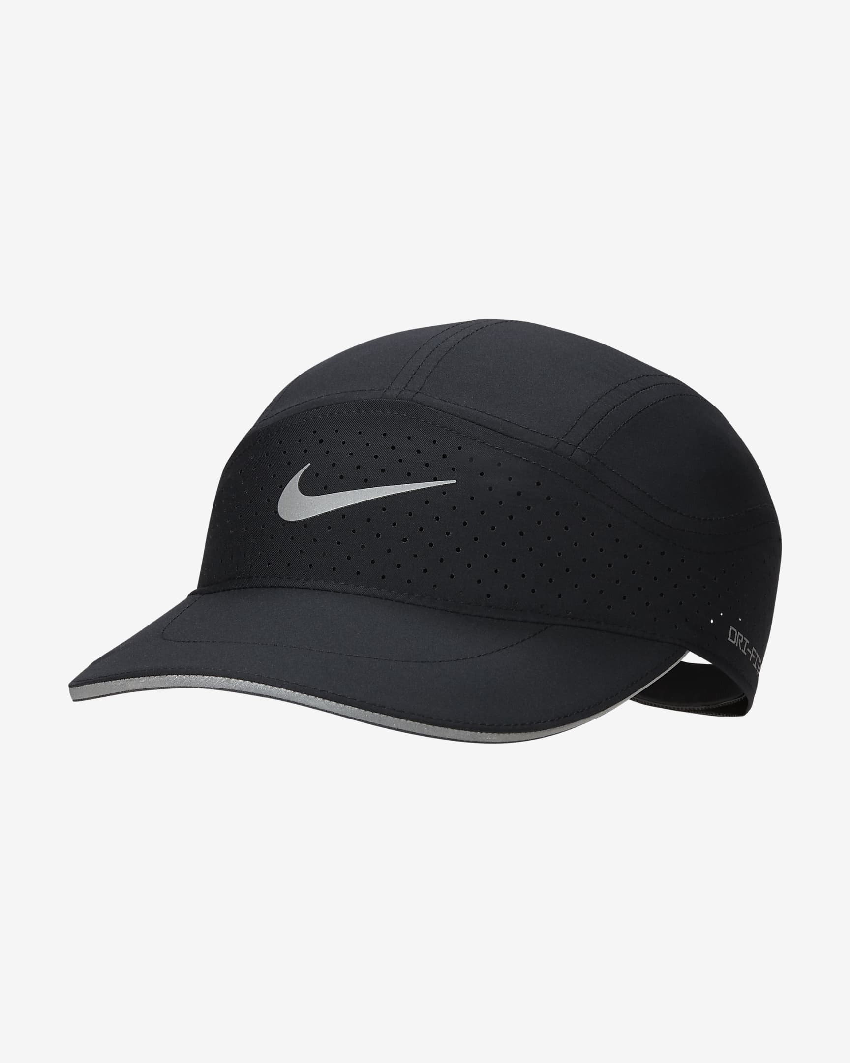 Nike Dri-FIT ADV Fly 软顶速干反光运动帽 - 黑/煤黑