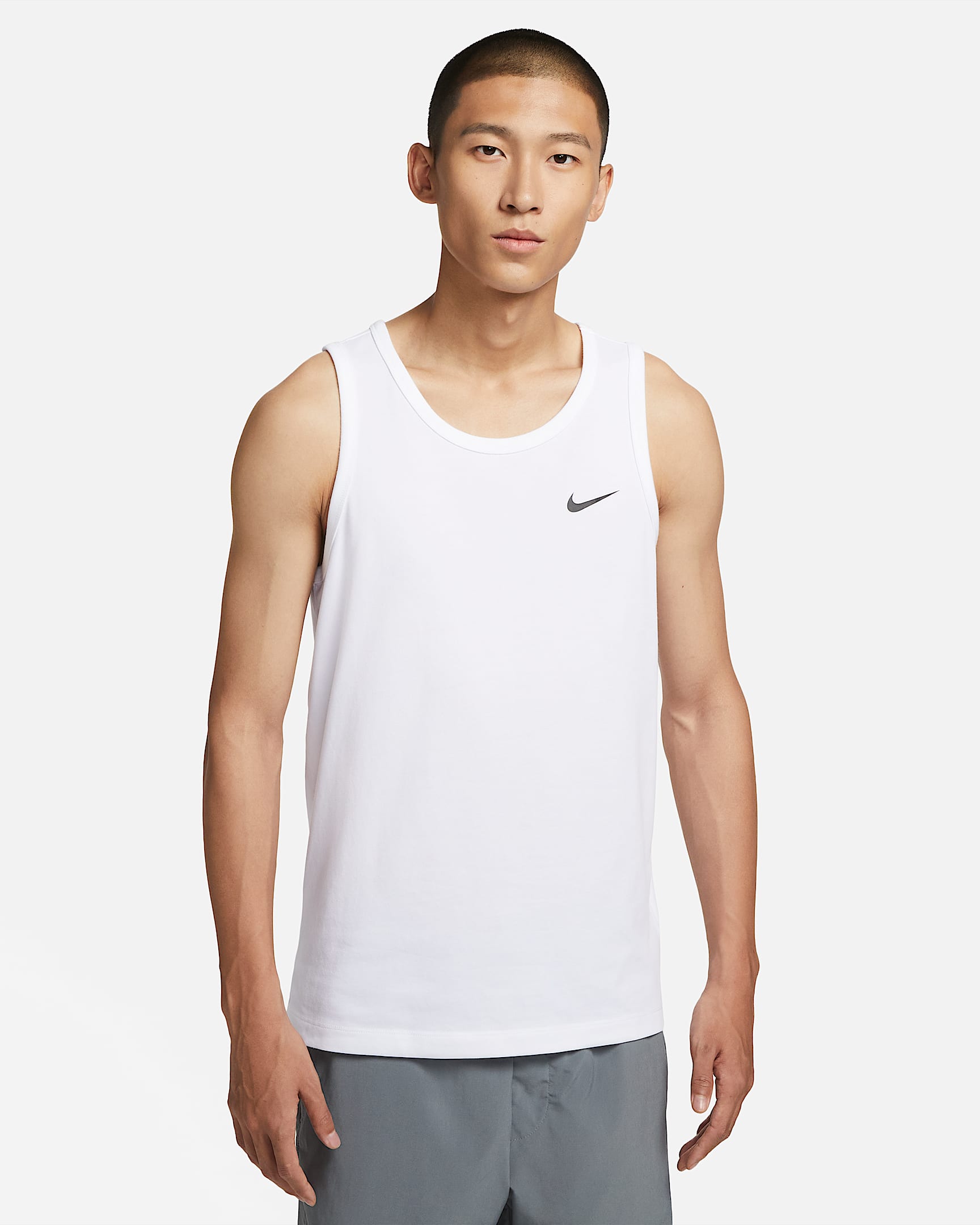 Nike Dri-FIT 男子速干训练背心 - 白色/黑
