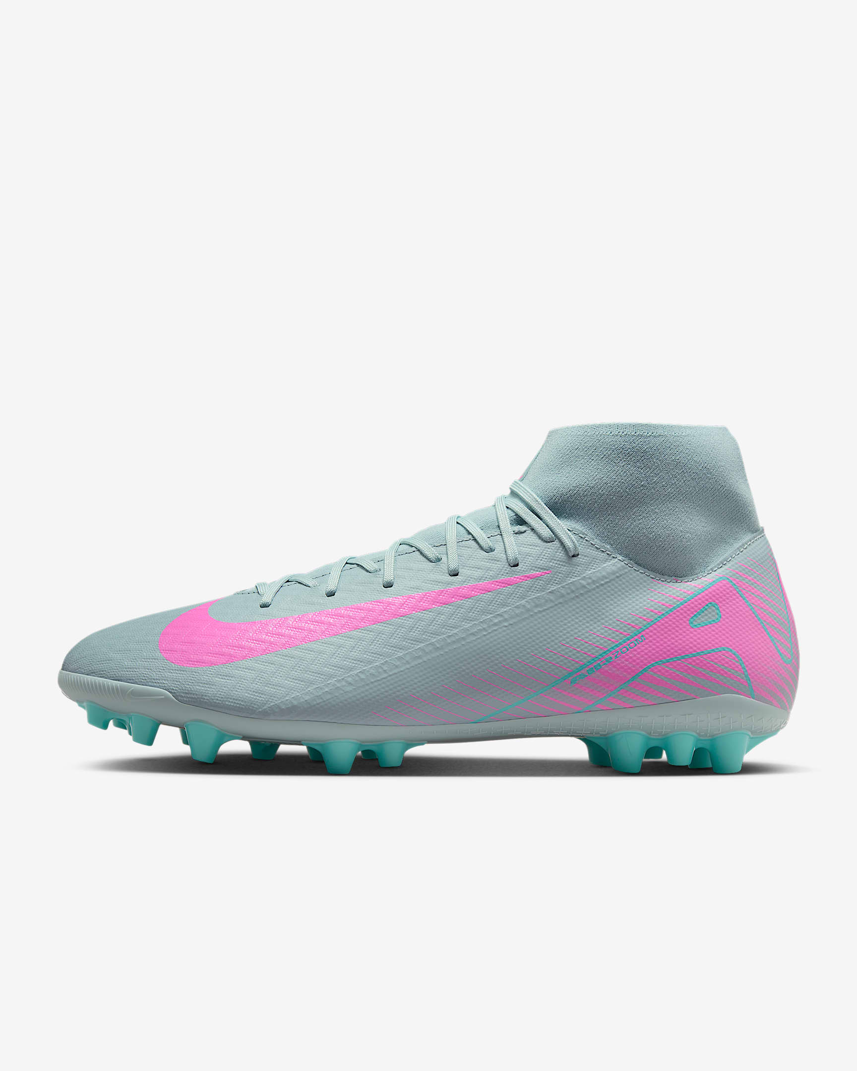 Nike Mercurial Superfly 10 Academy 耐克刺客系列人造草地高帮足球鞋 - 海洋深蓝/爆炸粉