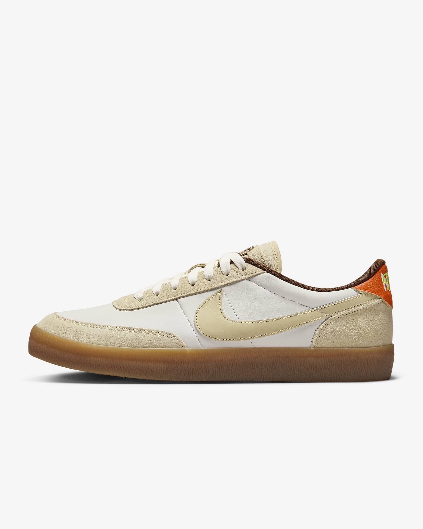 Nike Killshot 2 Leather 男子薄底运动鞋 - 帆白/橡皮浅褐/安全橙/团队金