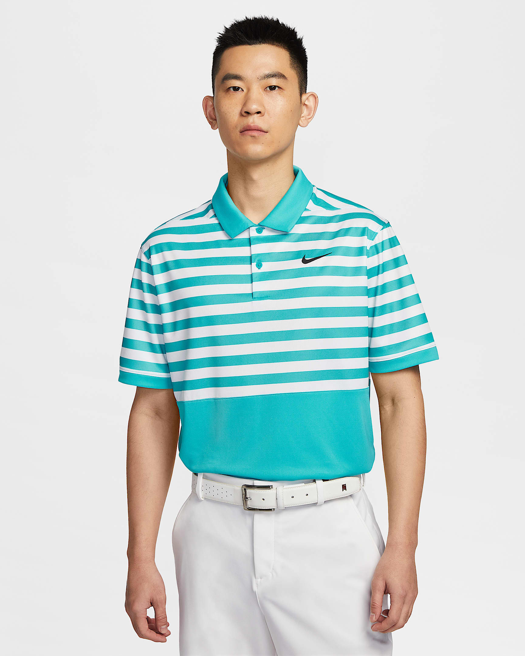 Nike Victory+ Dri-FIT 男子速干高尔夫翻领T恤 - 仙人掌绿/黑