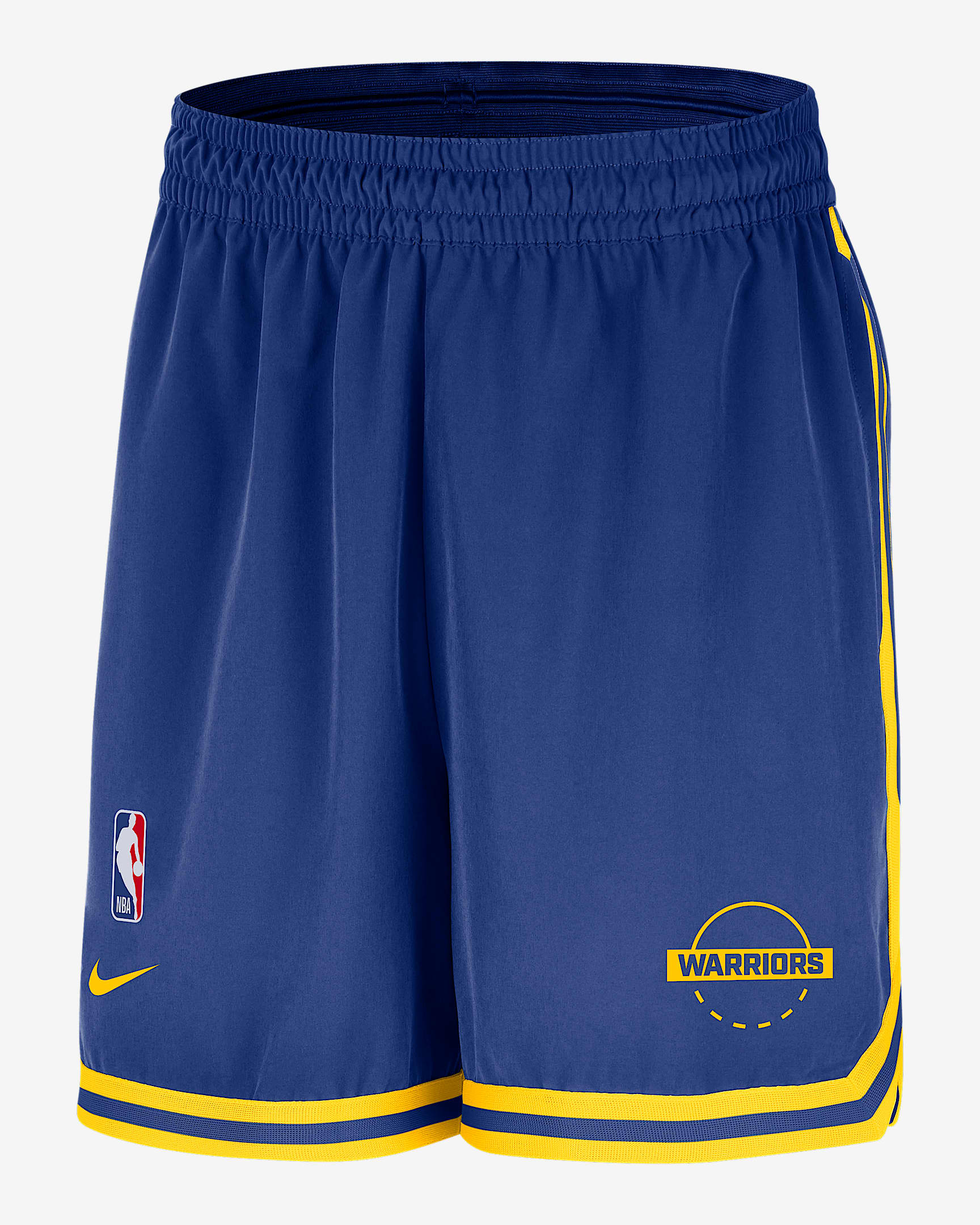 金州勇士队 DNA Nike Dri-FIT NBA 男子速干梭织短裤 - 灯草蓝/阿马里洛黄/灯草蓝