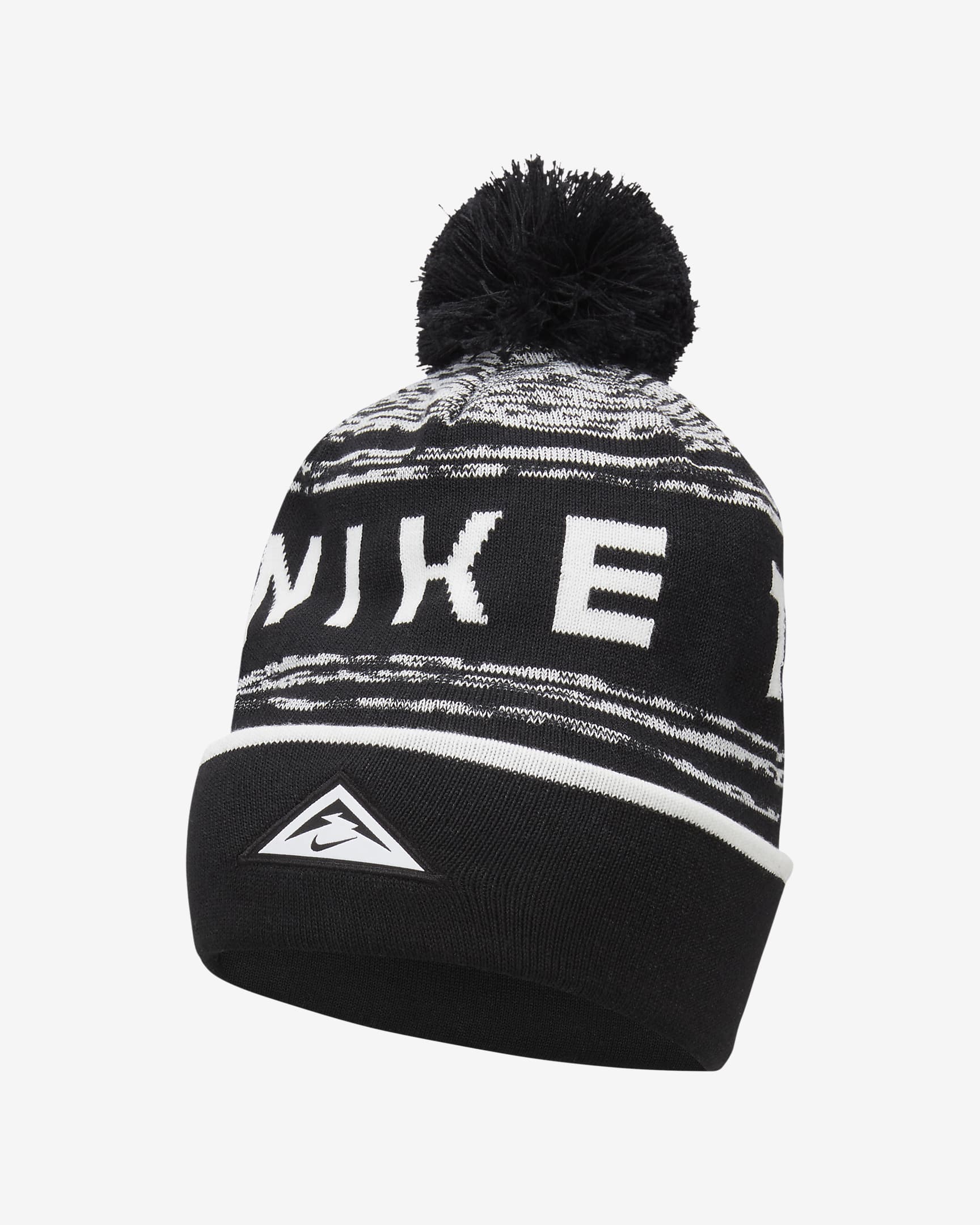 Nike Dri-FIT 越野针织帽 - 黑/白色