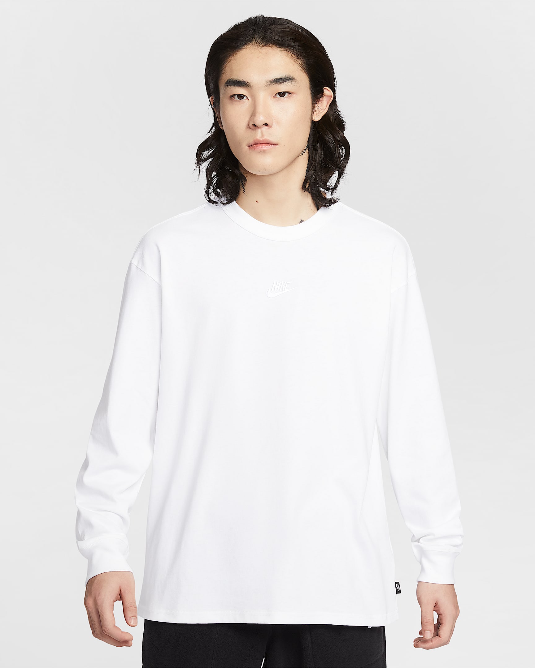 Nike Sportswear Premium Essentials 马年限定脱缰系列新年款男子长袖T恤 - 白色