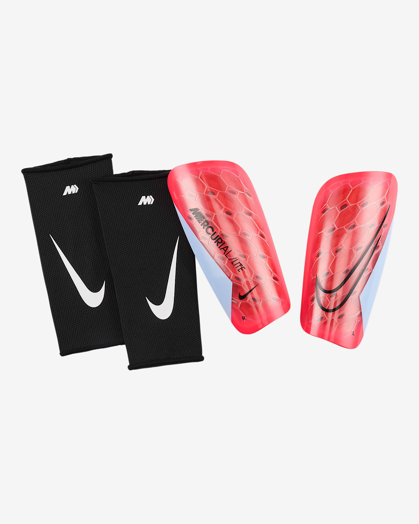 Nike Mercurial Lite 耐克刺客系列足球护腿板(1 对) - 亮深红/浅宝石蓝/黑