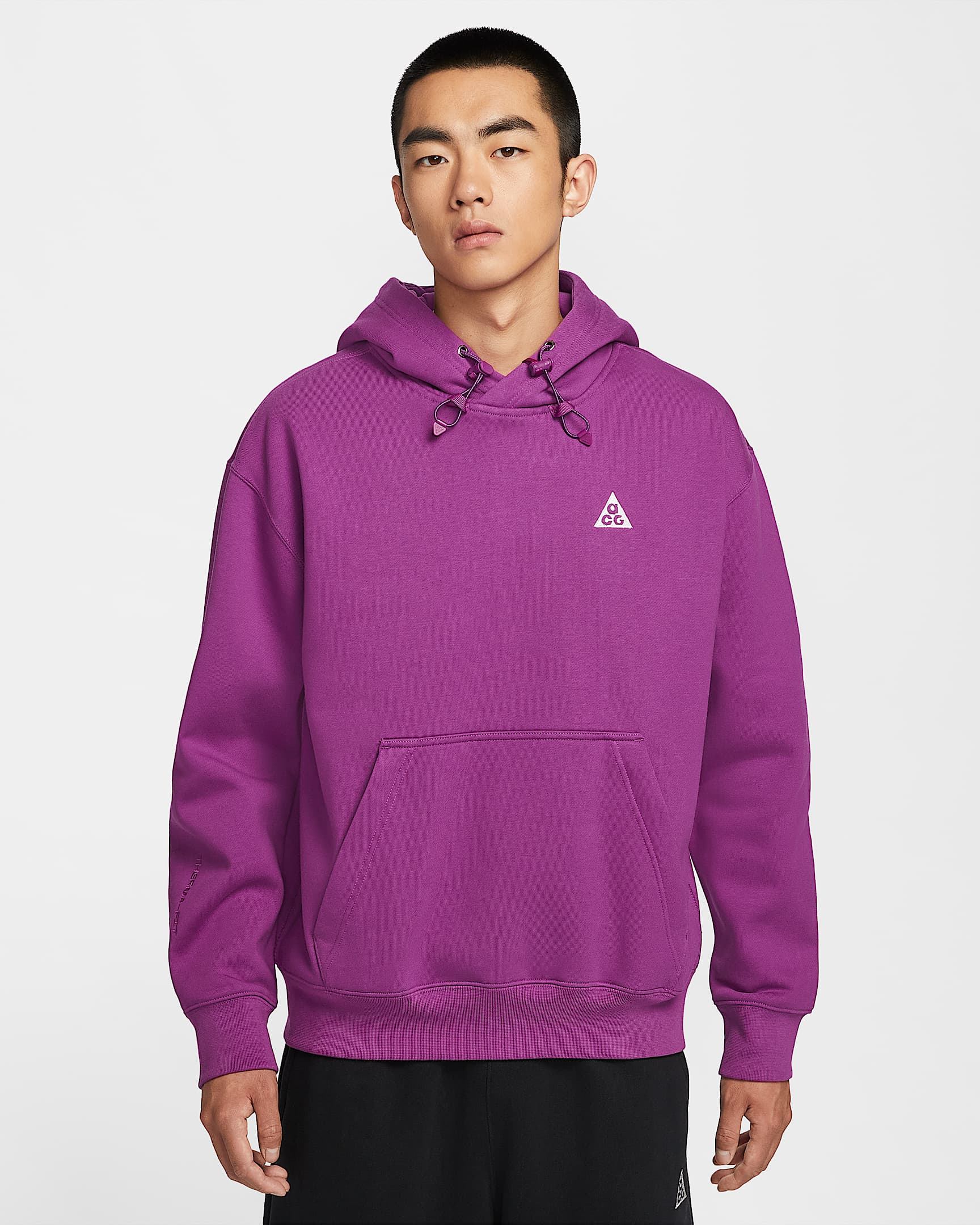 Nike ACG Therma-FIT 加绒套头连帽衫 - 浆果红/黑/山峰白