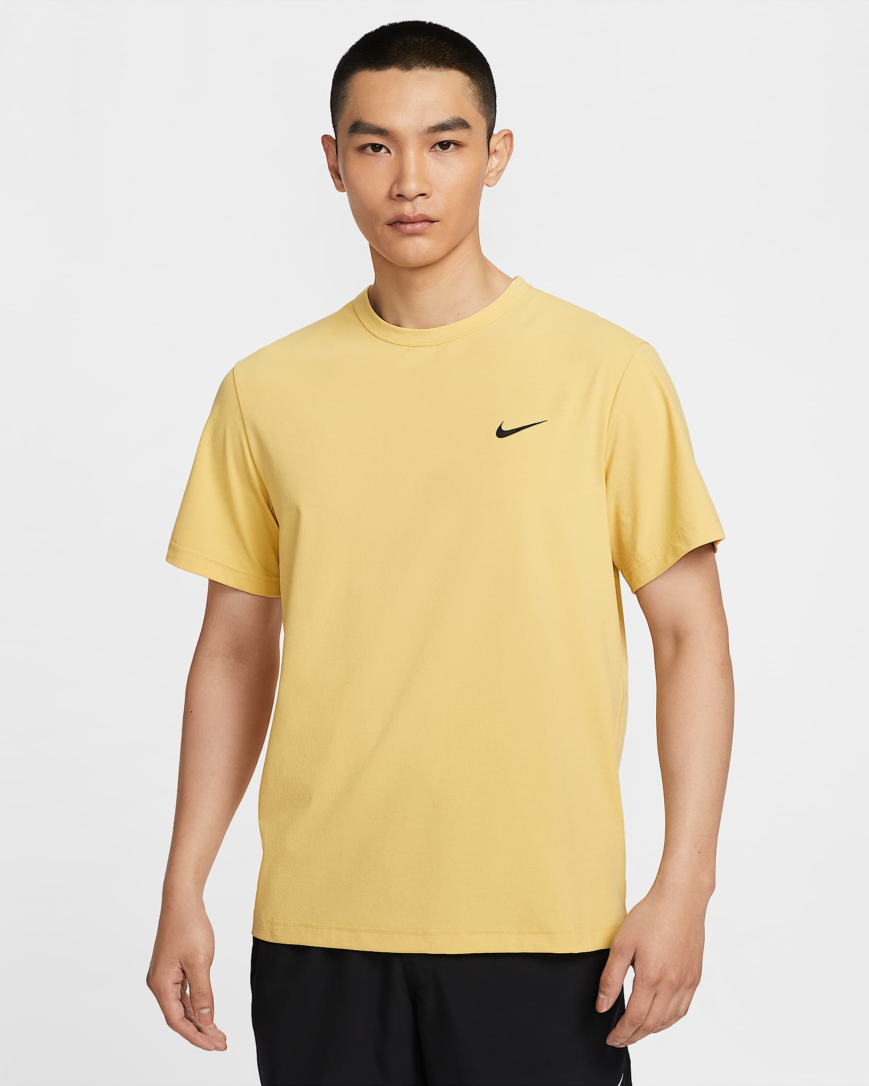 Nike Dri-FIT Hyverse 男子速干短袖训练上衣 - 土星金/黑
