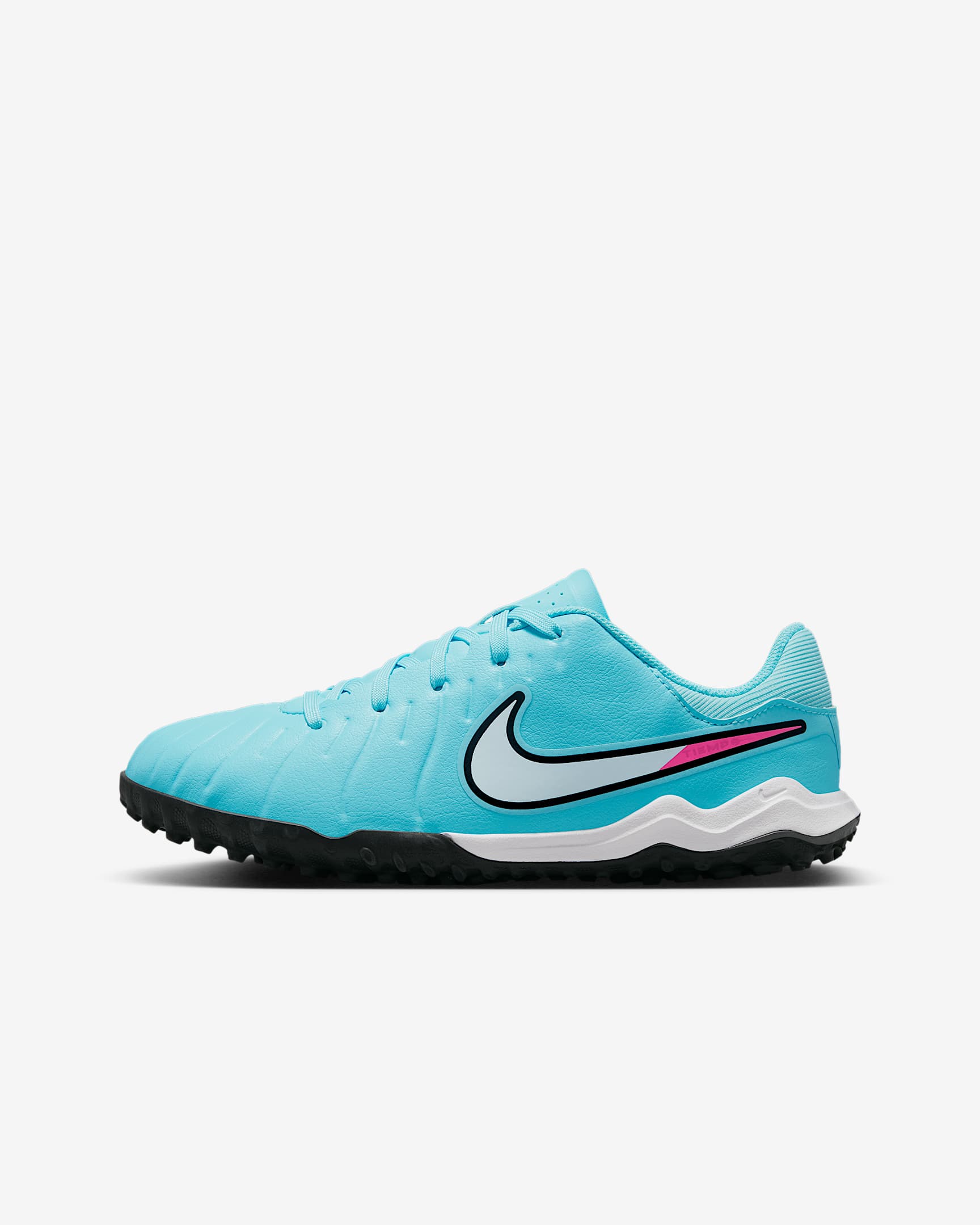 Nike Jr. Tiempo Legend 10 Academy 耐克传奇系列大童人造场地低帮足球鞋 - 粉蓝/白色