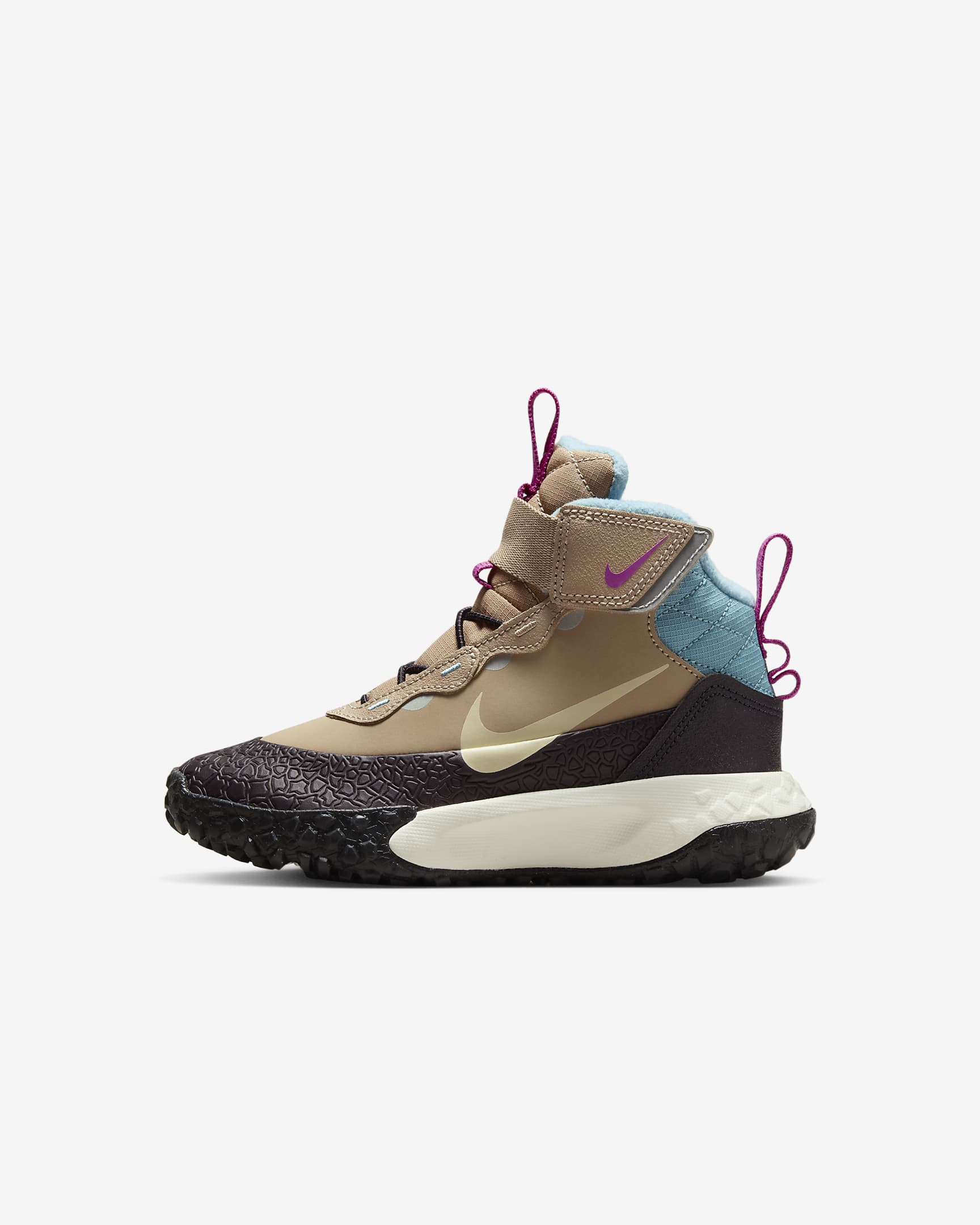 Nike Terrascout 耐克小探索家幼童运动靴 - 麻黄/暗调勃艮第酒红/牛仔蓝绿/淡象牙白