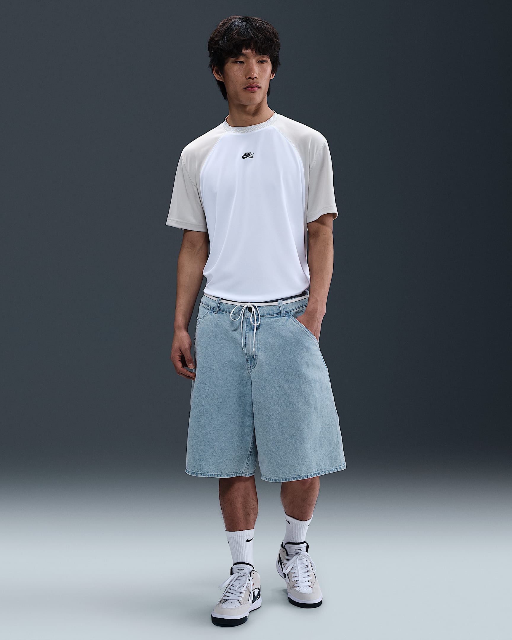 Nike SB 男子滑板牛仔短裤 - 灰石板蓝