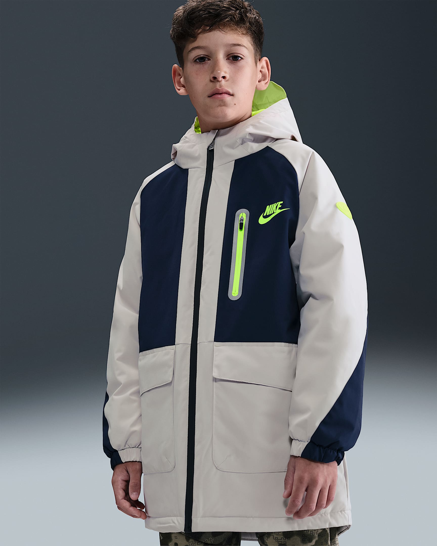 Nike Tech 大童三防夹克 - 深藏青