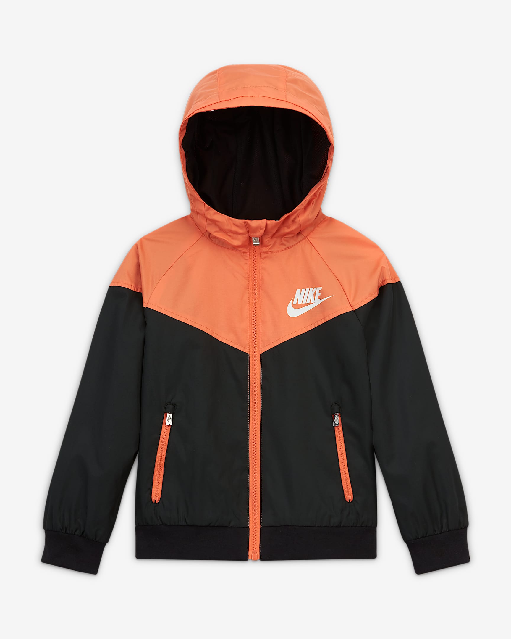 Nike Sportswear Windrunner 幼童全长拉链开襟夹克 - 黑/山茶色