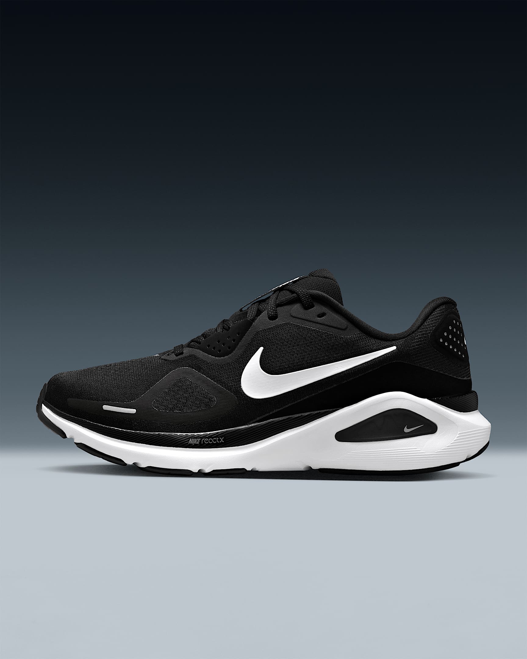 Nike Structure 26 耐克稳程女子公路跑步鞋 - 黑/冷灰/金属银/白色
