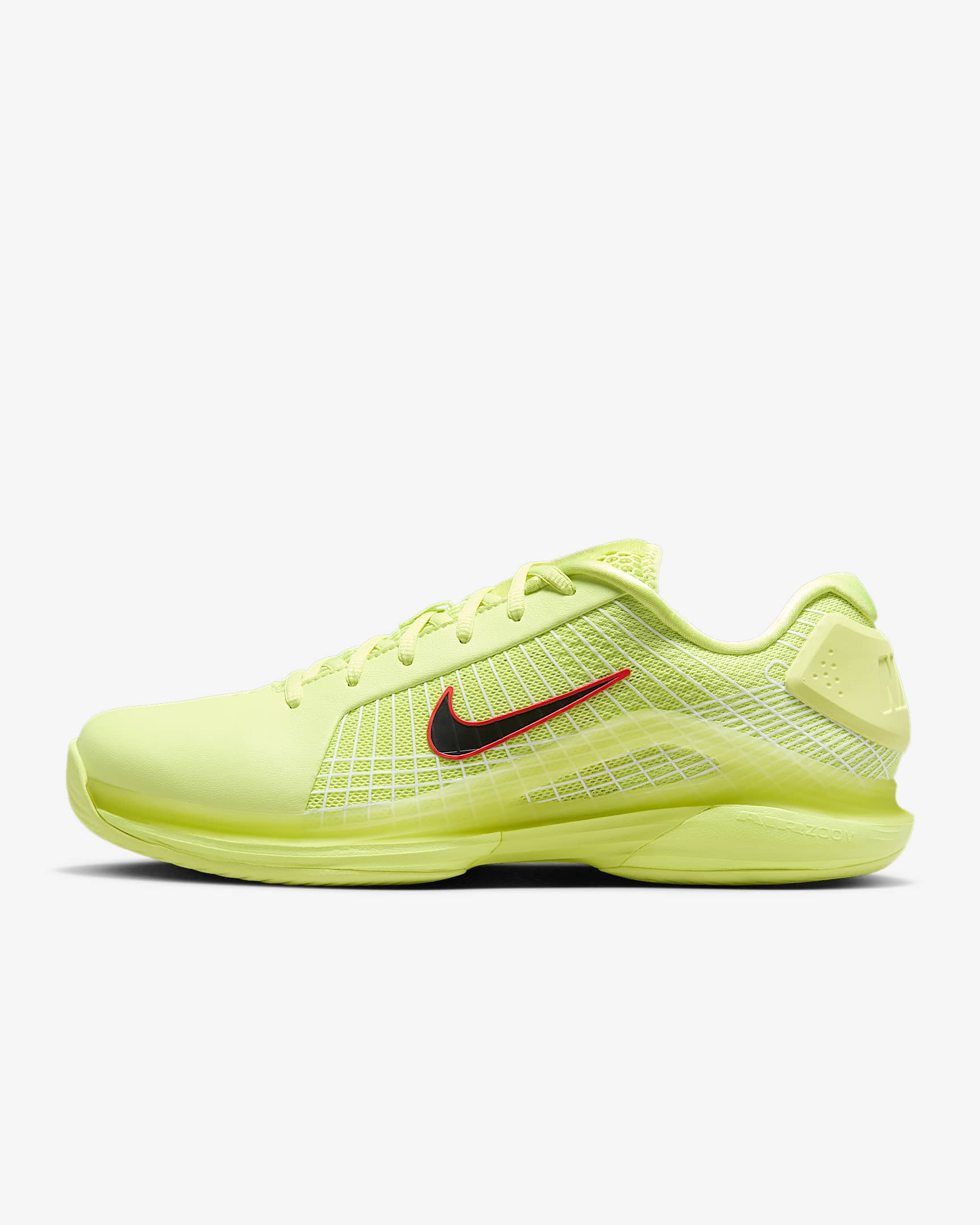 Nike Vapor 12 Hypersmash 男子硬地球场网球鞋 - 浅柠檬黄/浅深红/白色/黑