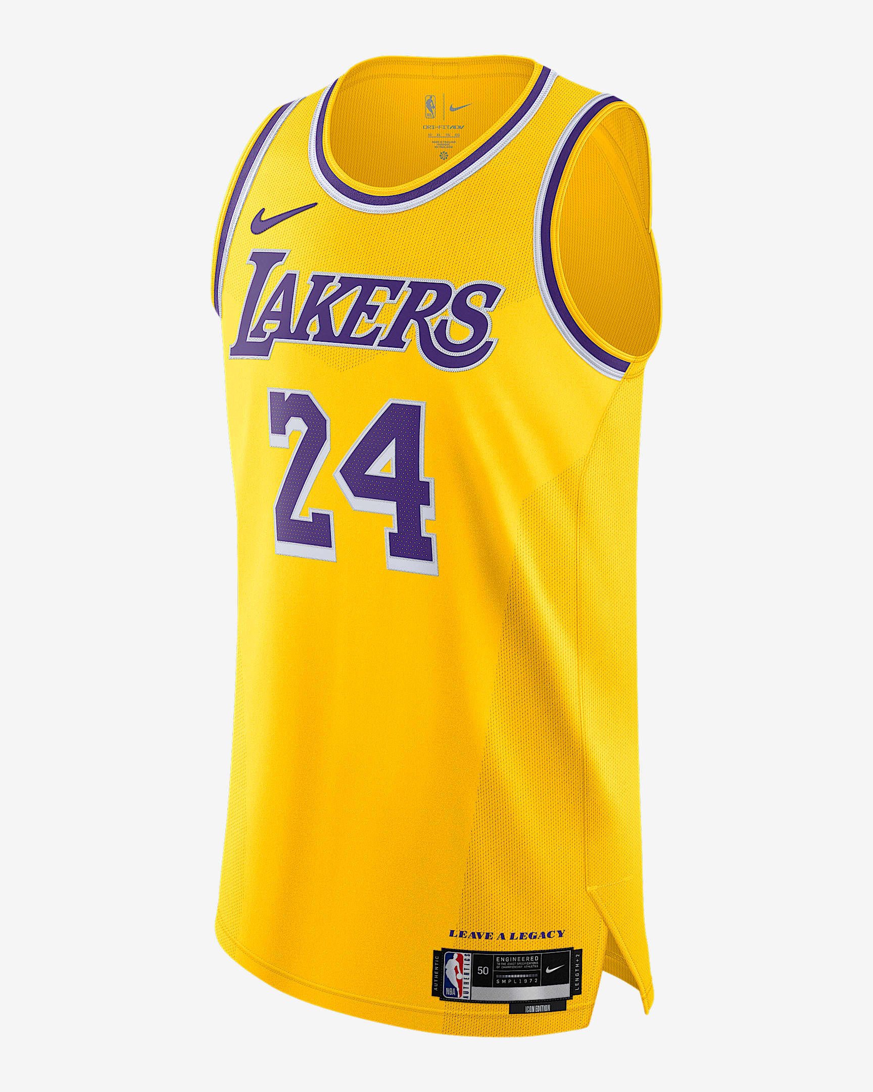 洛杉矶湖人队 Icon Edition Nike Dri-FIT ADV NBA Authentic Jersey 男子速干球衣 - 阿马里洛黄