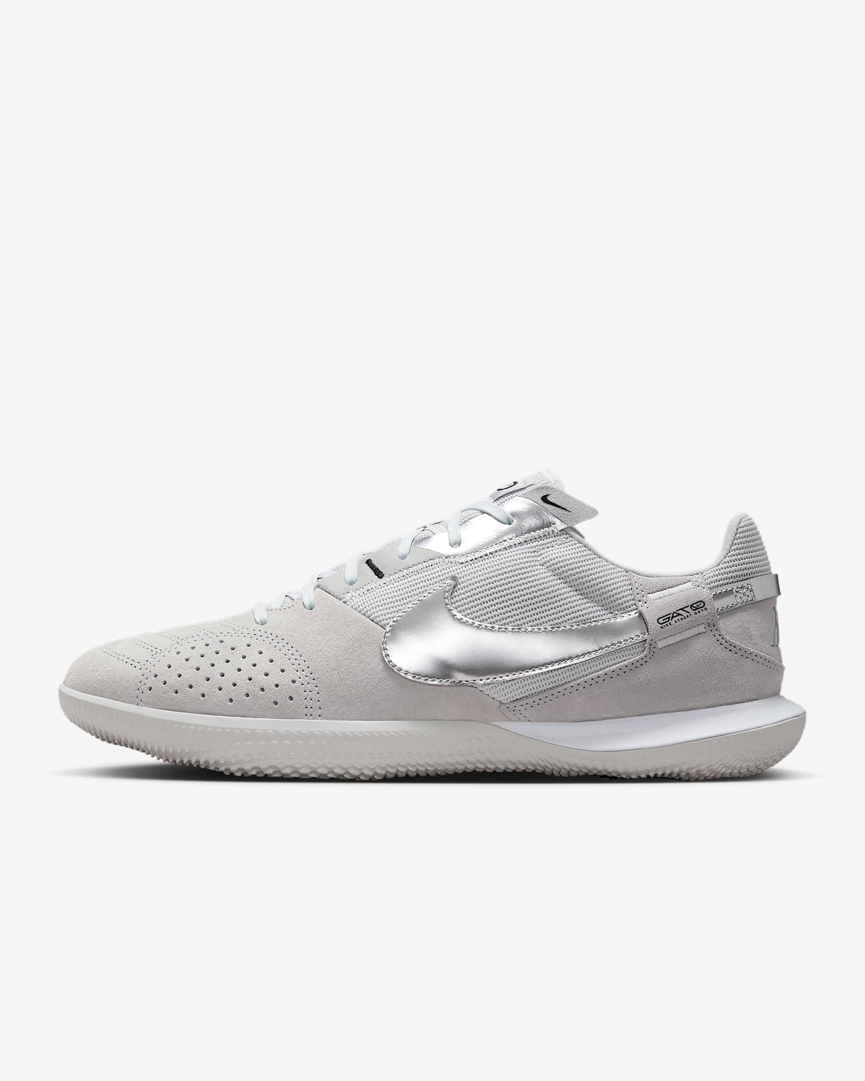 Nike Streetgato 低帮足球鞋 - 浅烟灰/尘光子色/金属银