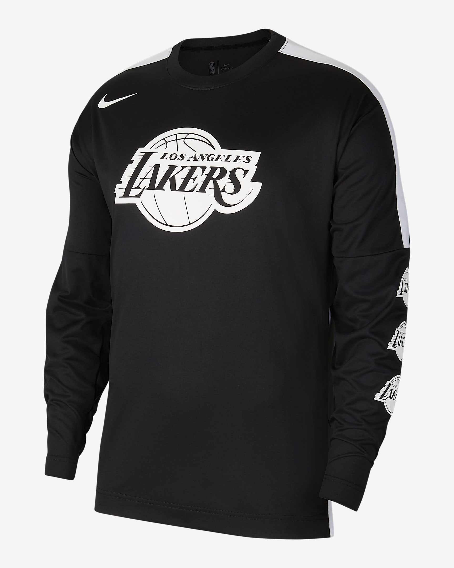 洛杉矶湖人队 Nike Dri-FIT NBA 男子上衣 - 黑/白色/白色/白色