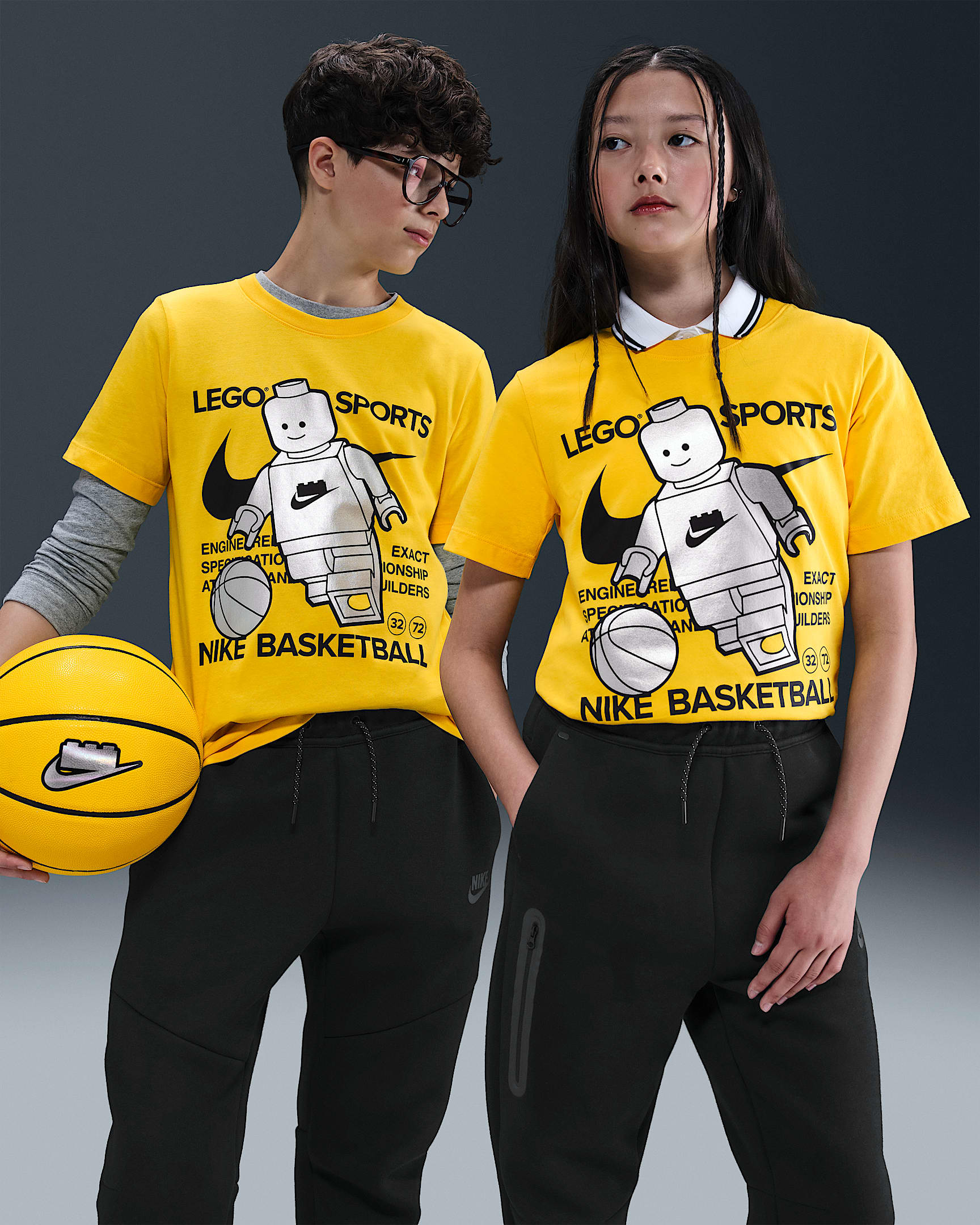 Nike x LEGO® Collection 大童T恤 - 旅行黄